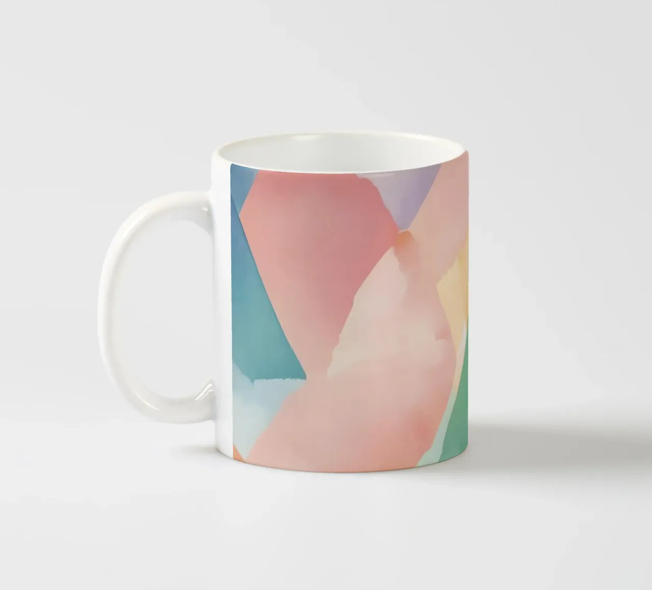 Modello di diamante colorato ad acquerello tazza in ceramica da DesignDoodle