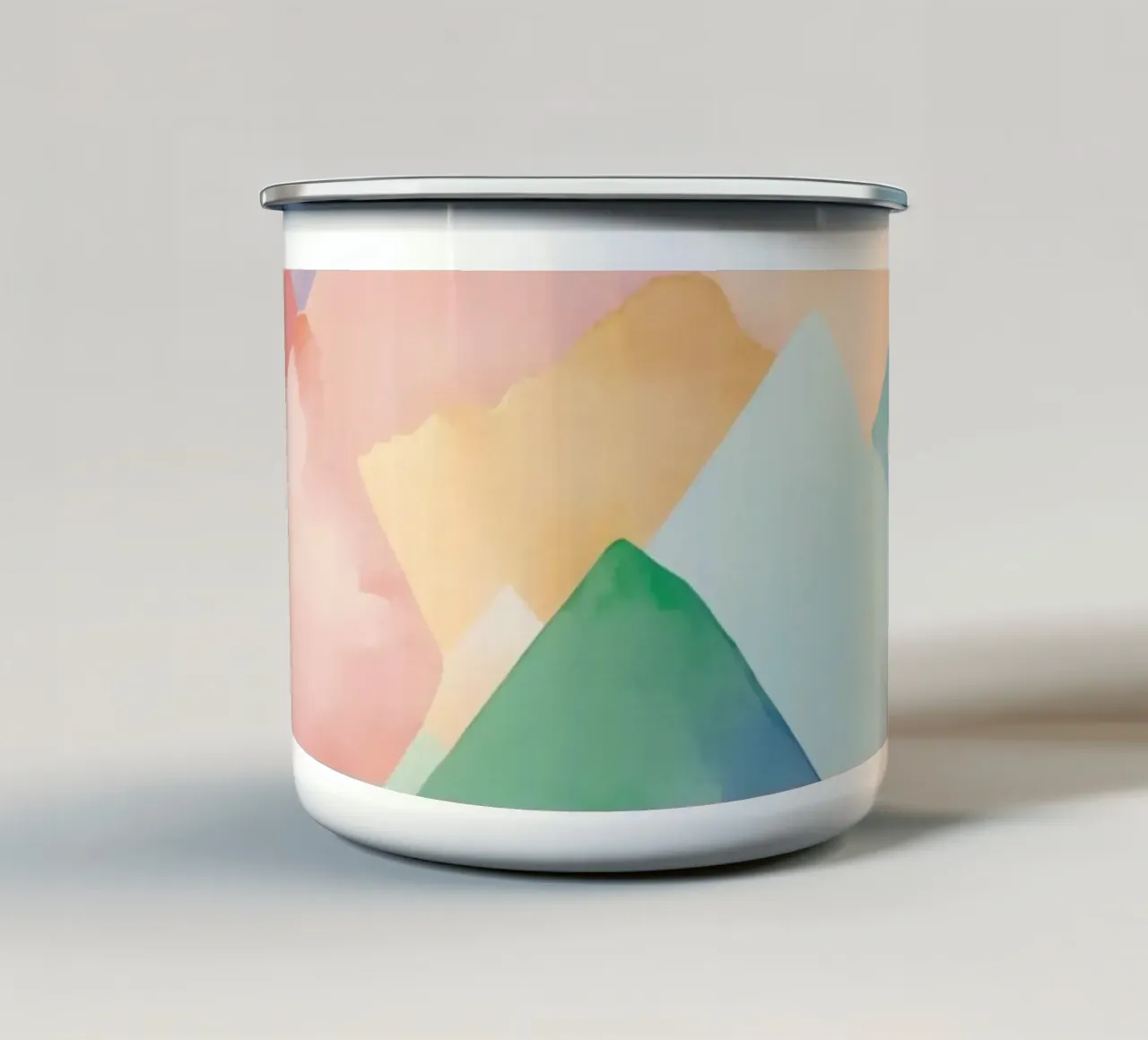 Modello di diamante colorato ad acquerello tazza in smalto da DesignDoodle