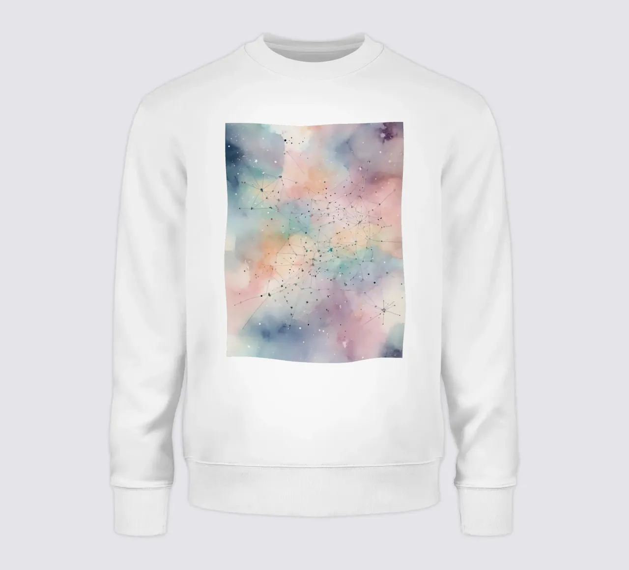 Galassia acquerello con sovrapposizione di rete felpa da DesignDoodle