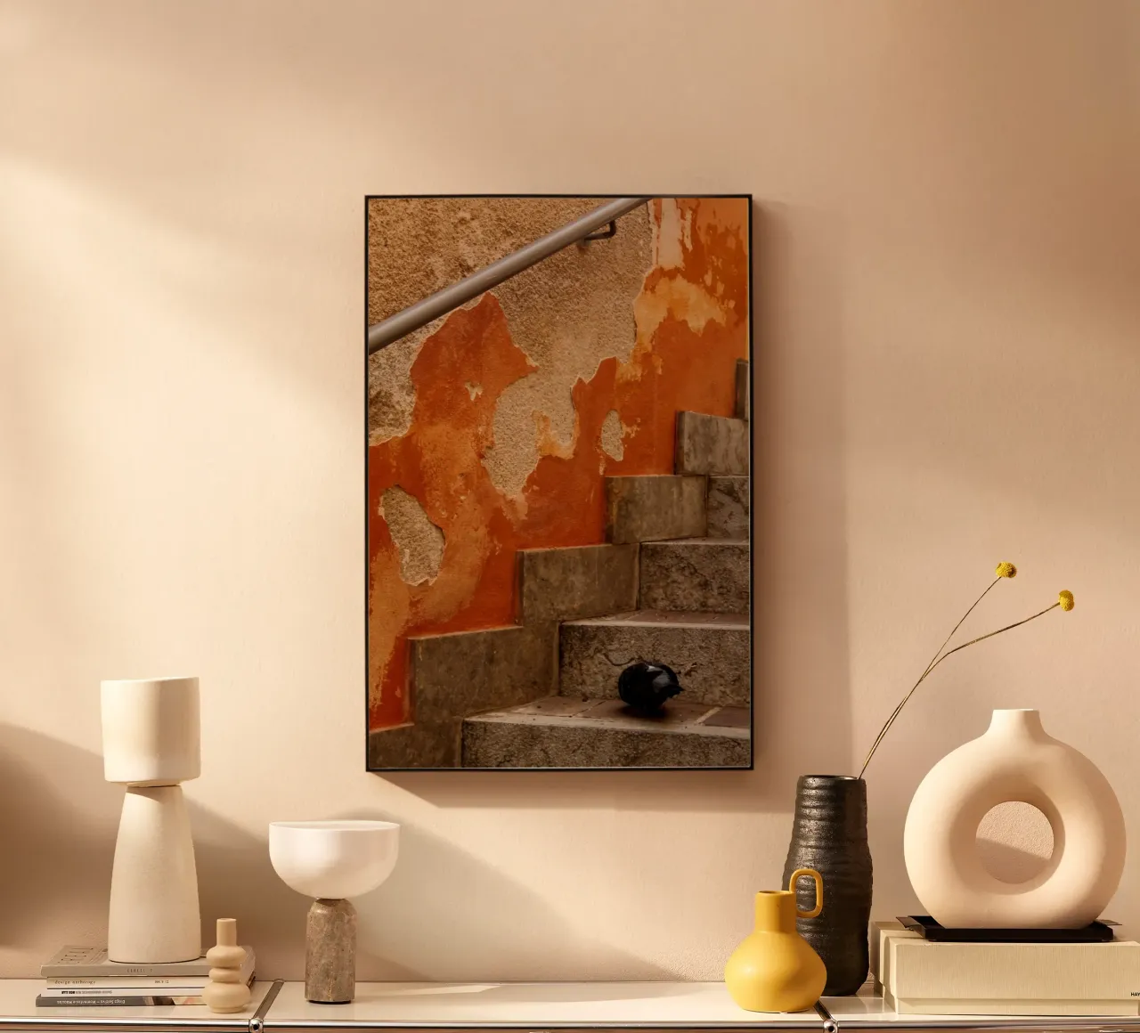 bird and red alluminio dibond da Lise Ruault