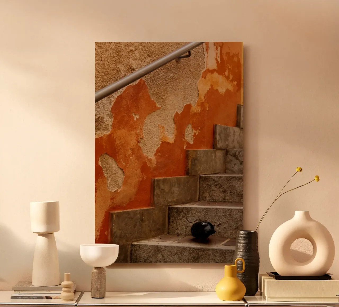 bird and red alluminio dibond da Lise Ruault