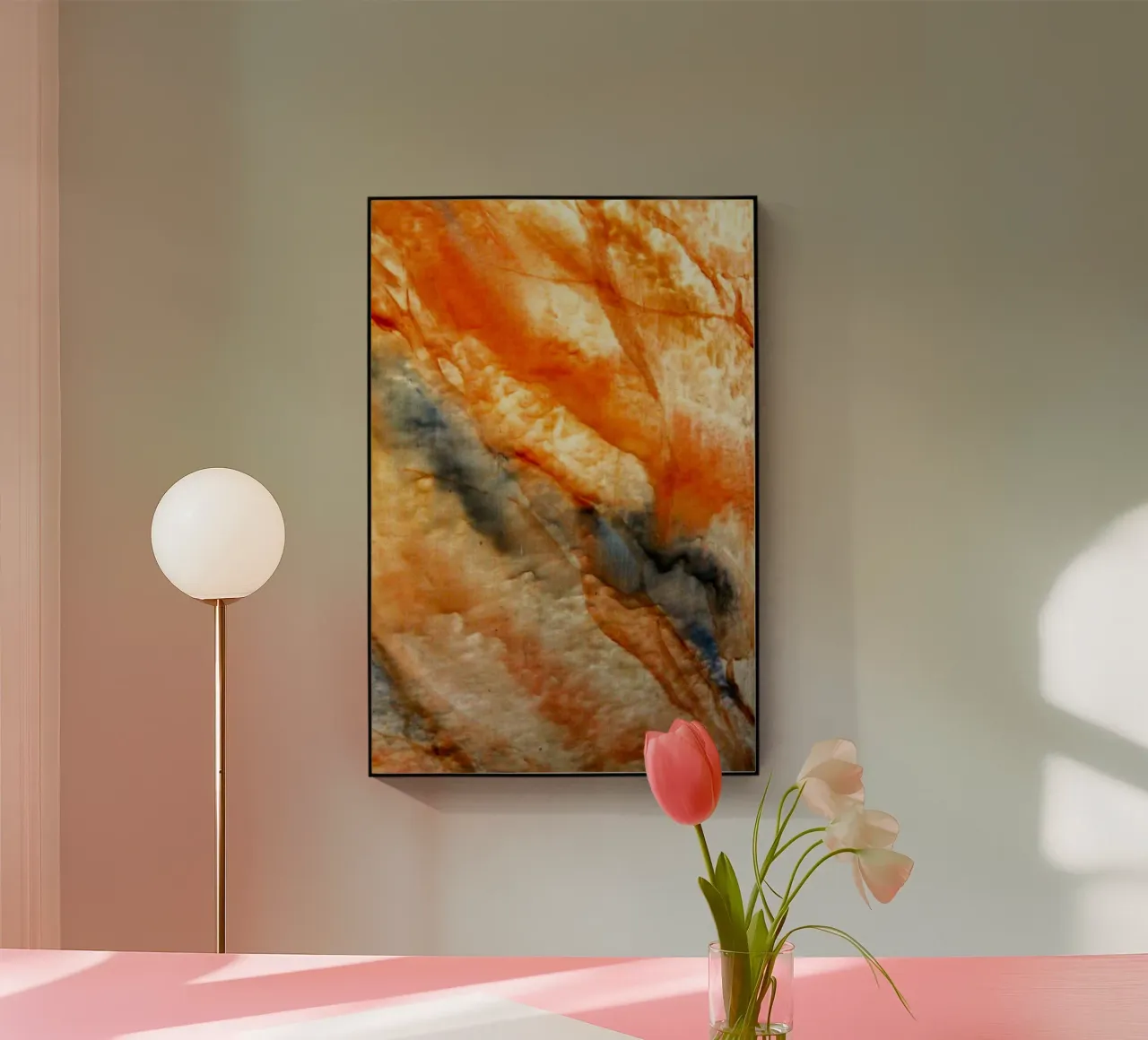 marmo rosso plexiglass da Lise Ruault