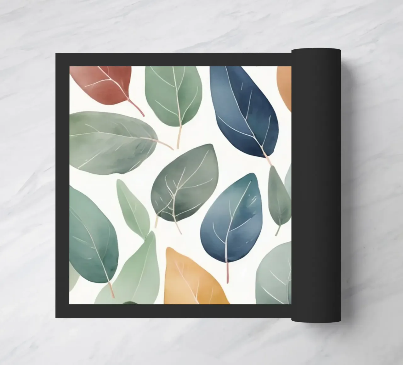 Motivo a foglie acquerellate zerbino da DesignDoodle