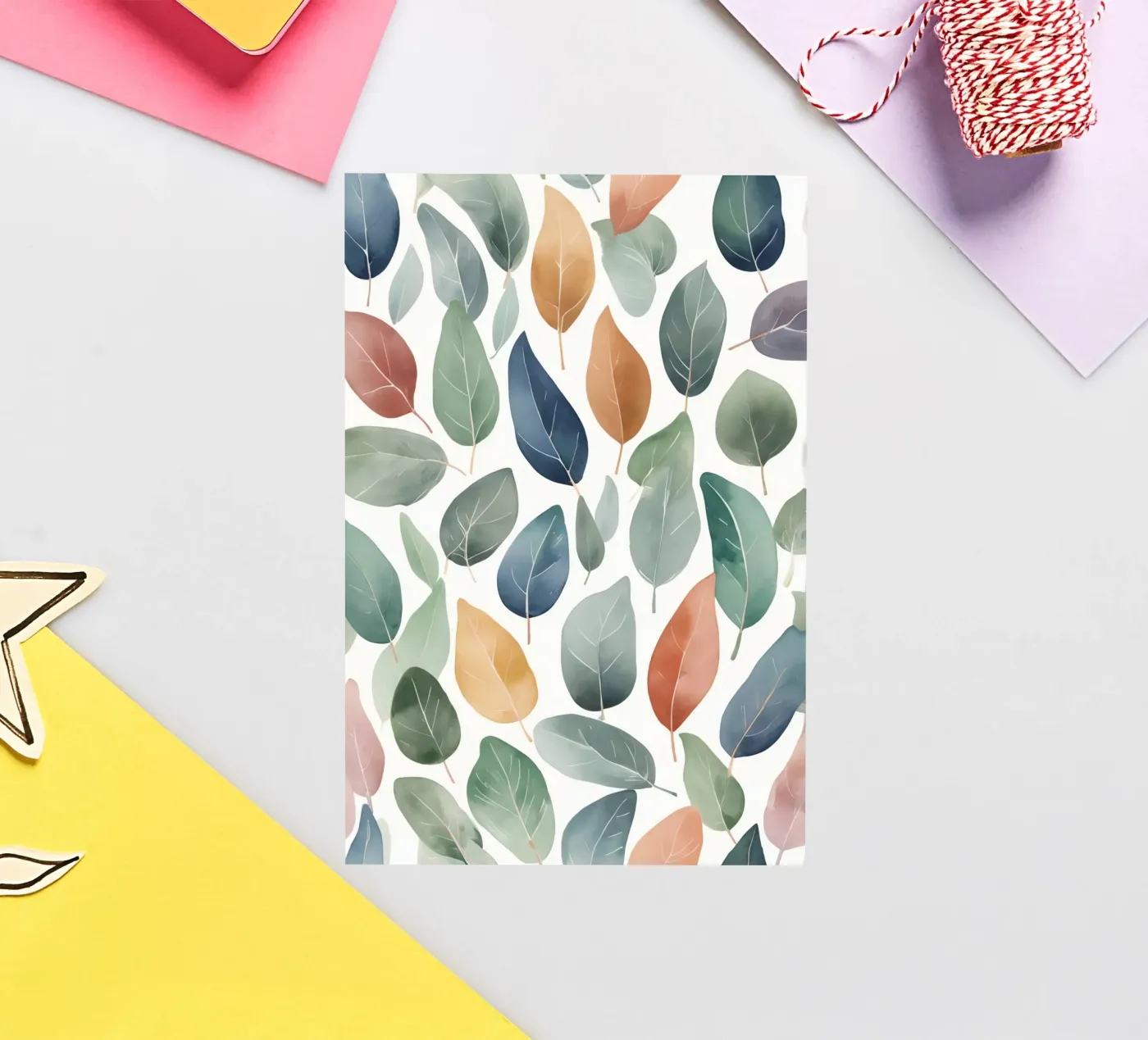 Watercolor Leaf Pattern sticker by DesignDoodle