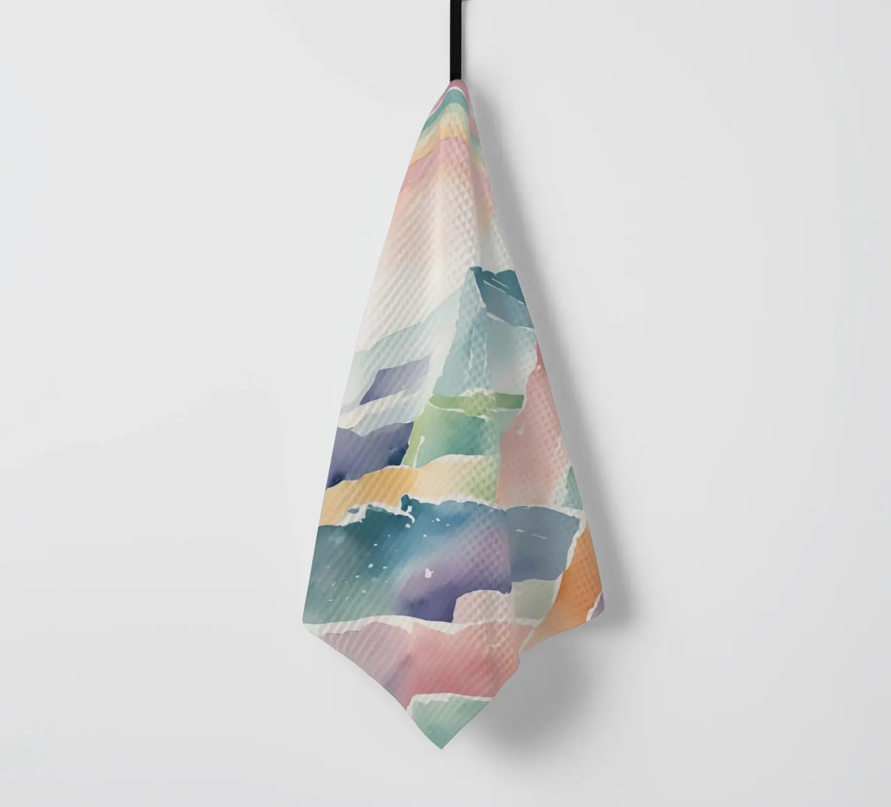 Montagne e arcobaleno ad acquerello canovaccio da cucina da DesignDoodle
