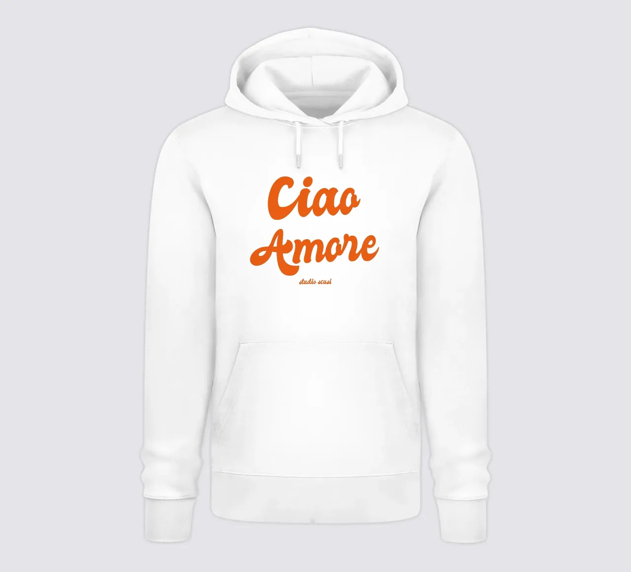 Ciao Amore rosso retro - italienisch verspielt felpa con cappuccio da studio scusi
