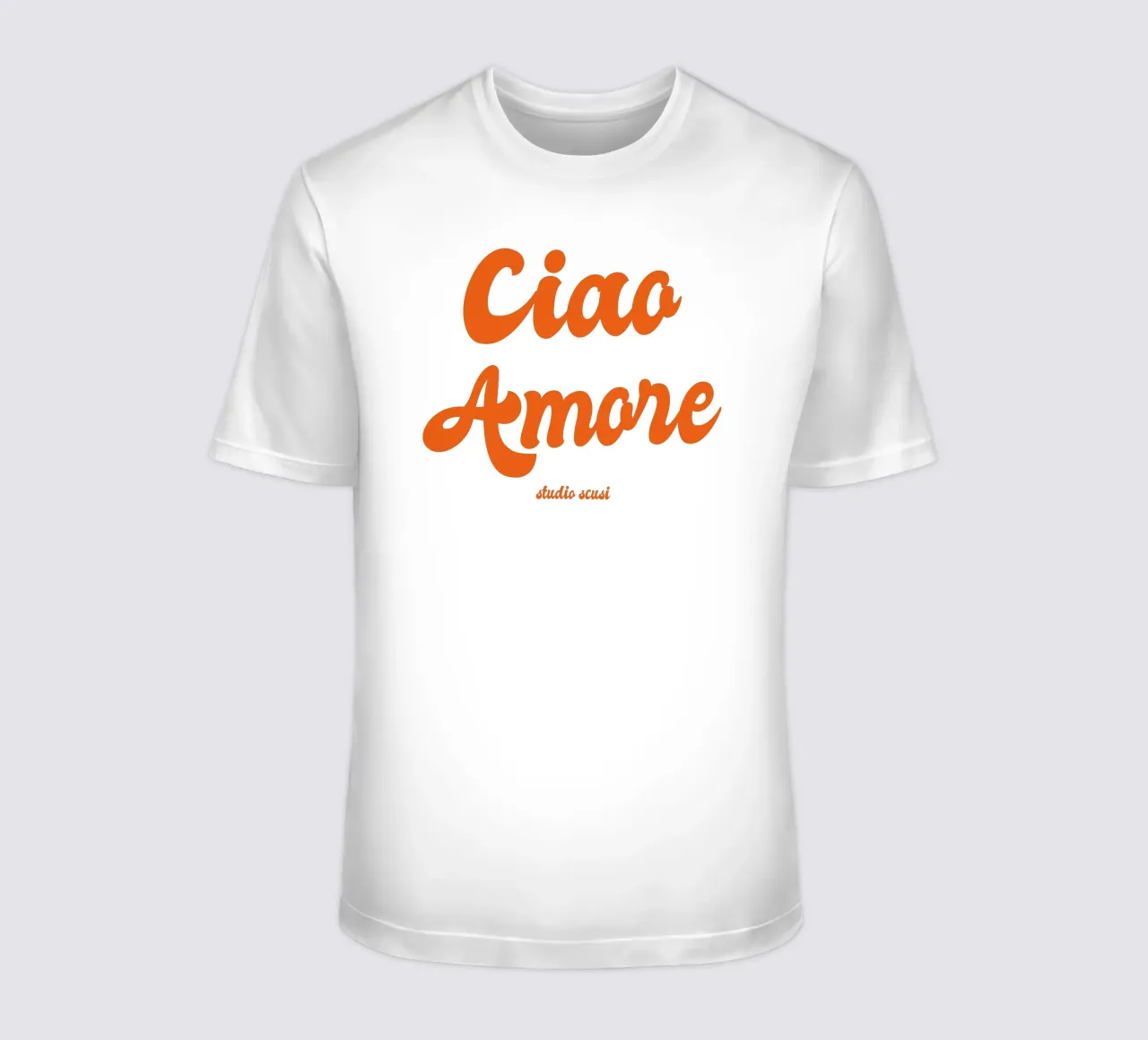 Ciao Amore rosso retro - italienisch verspielt t-shirt da studio scusi