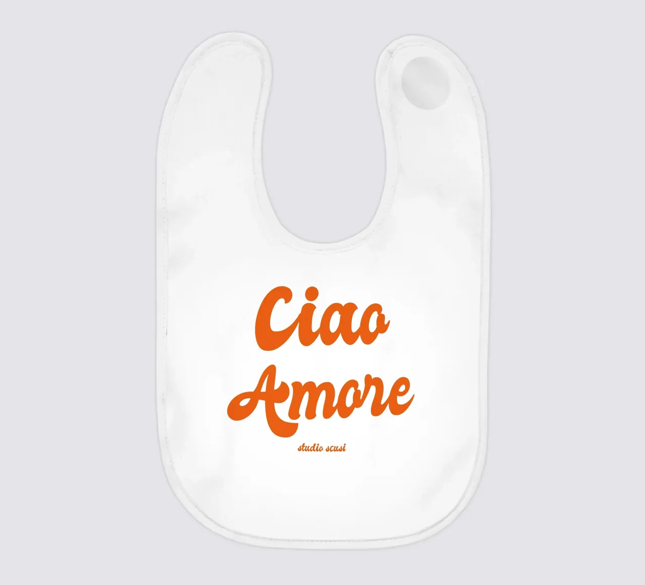 Ciao Amore rosso retro - italienisch verspielt bavaglino da studio scusi