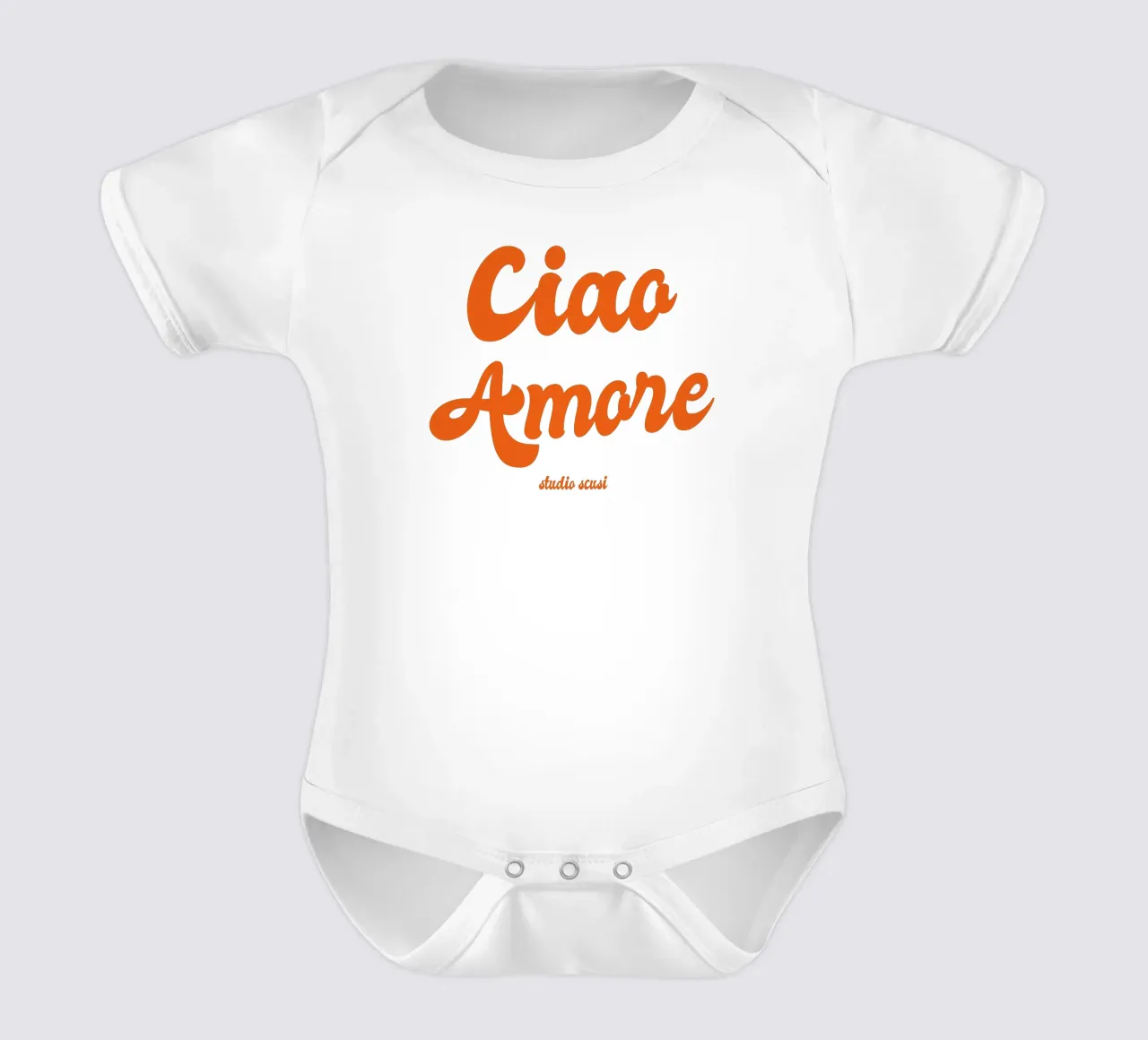 Ciao Amore rosso retro - italienisch verspielt body neonato maniche corte da studio scusi
