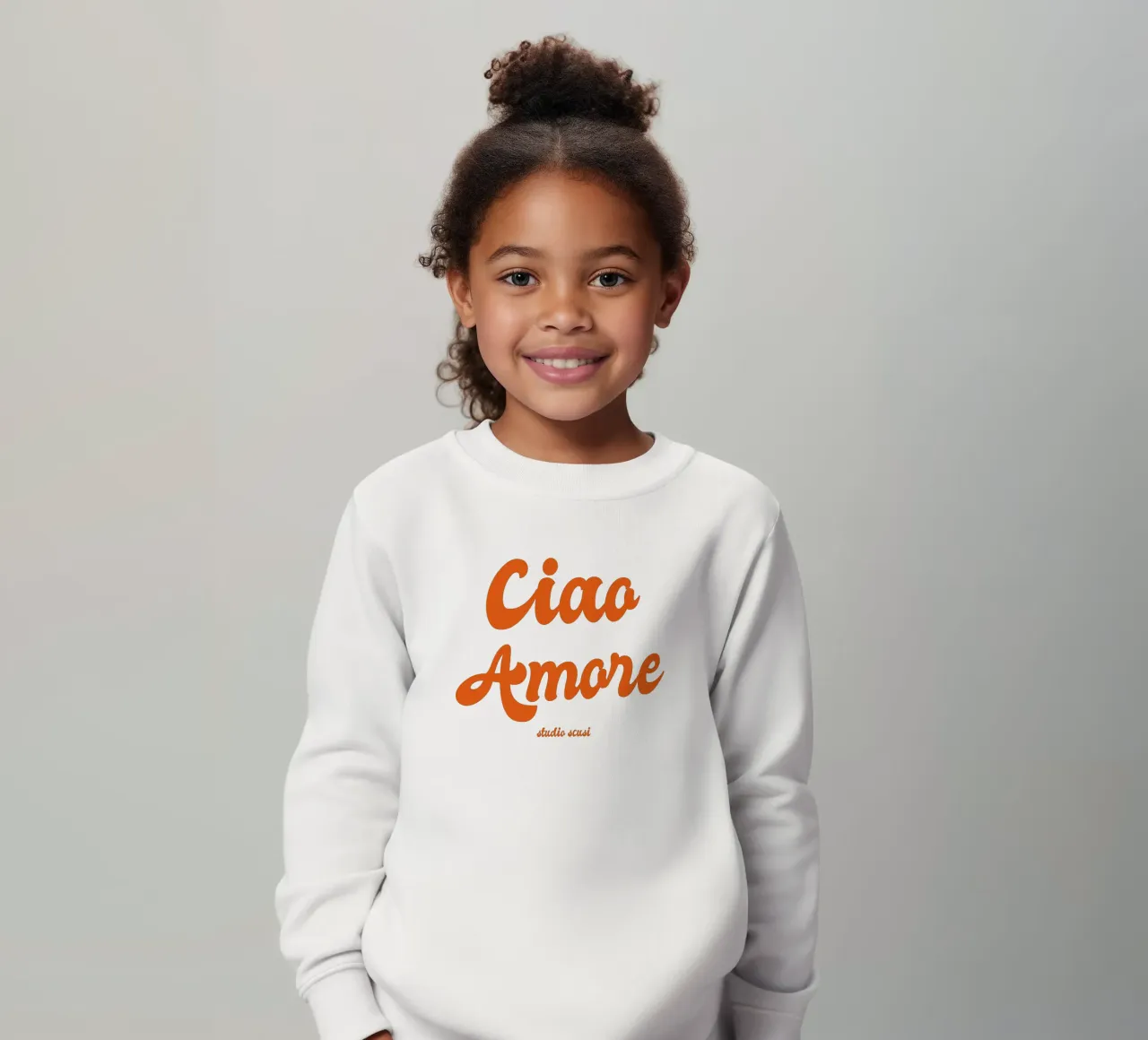 Ciao Amore rosso retro - italienisch verspielt felpa bambino da studio scusi