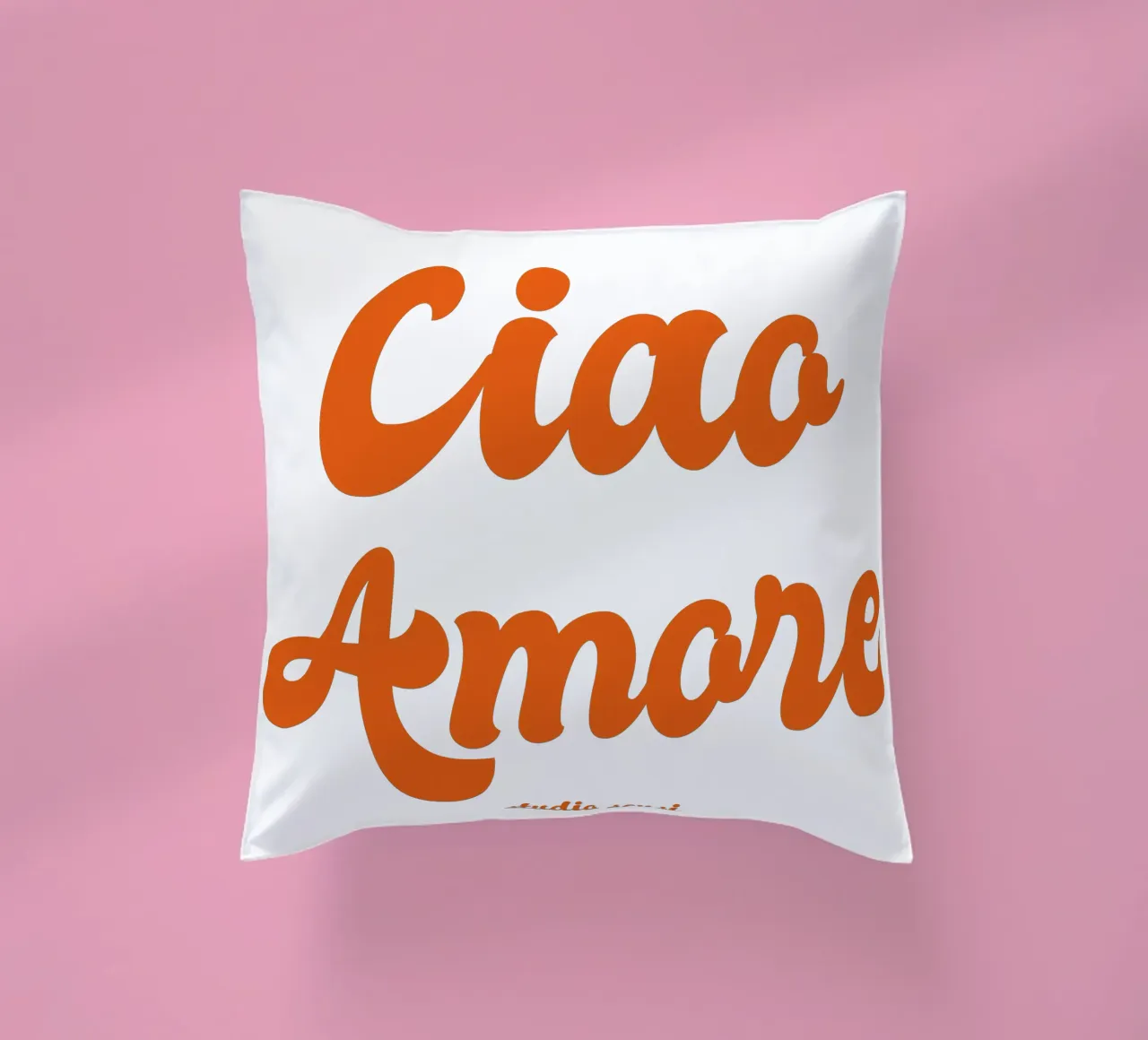 Ciao Amore rosso retro - italienisch verspielt cuscino da studio scusi