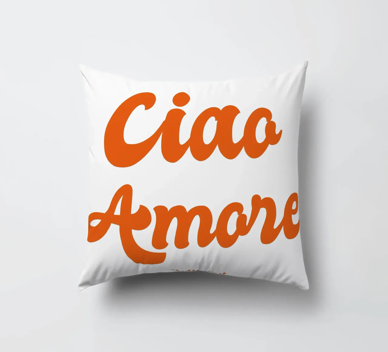 Ciao Amore rosso retro - italienisch verspielt cuscino da studio scusi