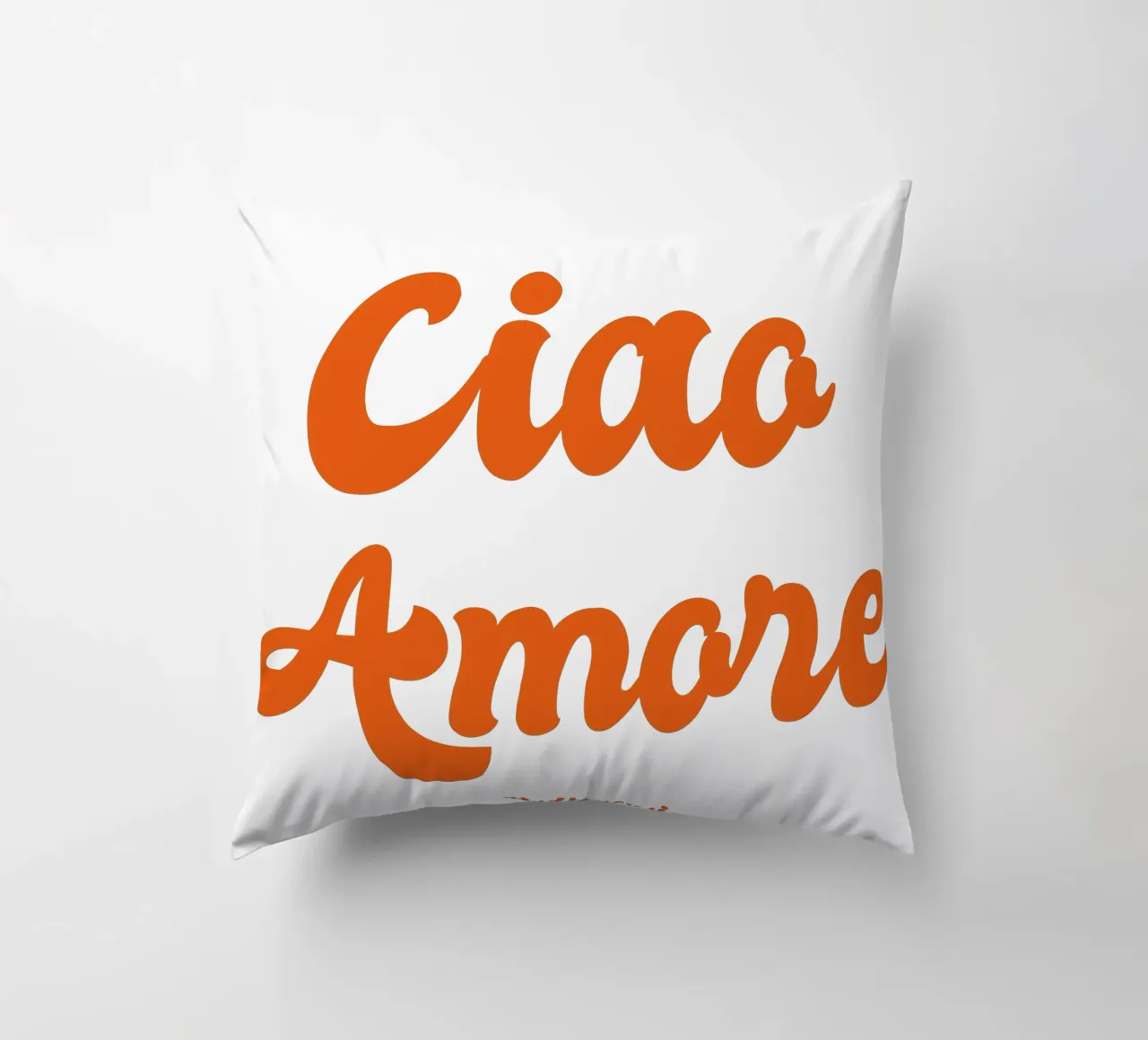 Ciao Amore rosso retro - italienisch verspielt cuscino da studio scusi