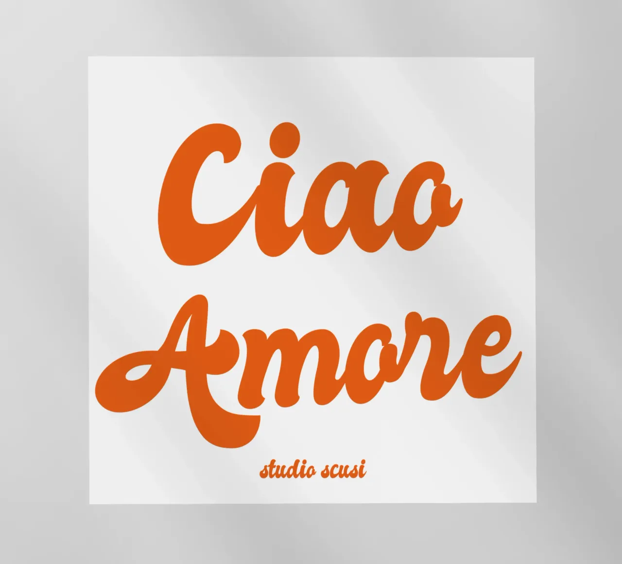 Ciao Amore rosso retro - italienisch verspielt pellicola backlit da studio scusi