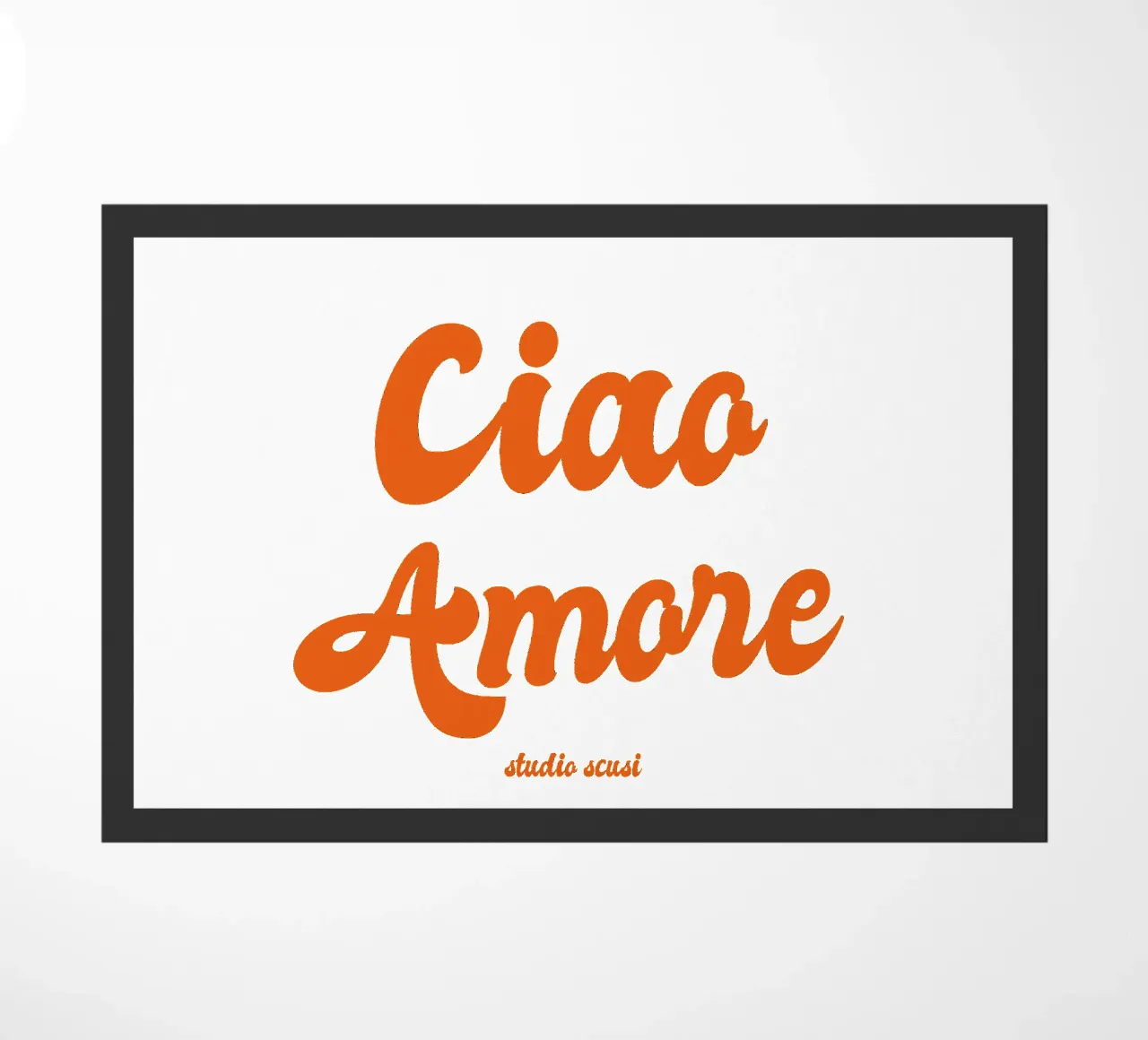 Ciao Amore rosso retro - italienisch verspielt zerbino da studio scusi