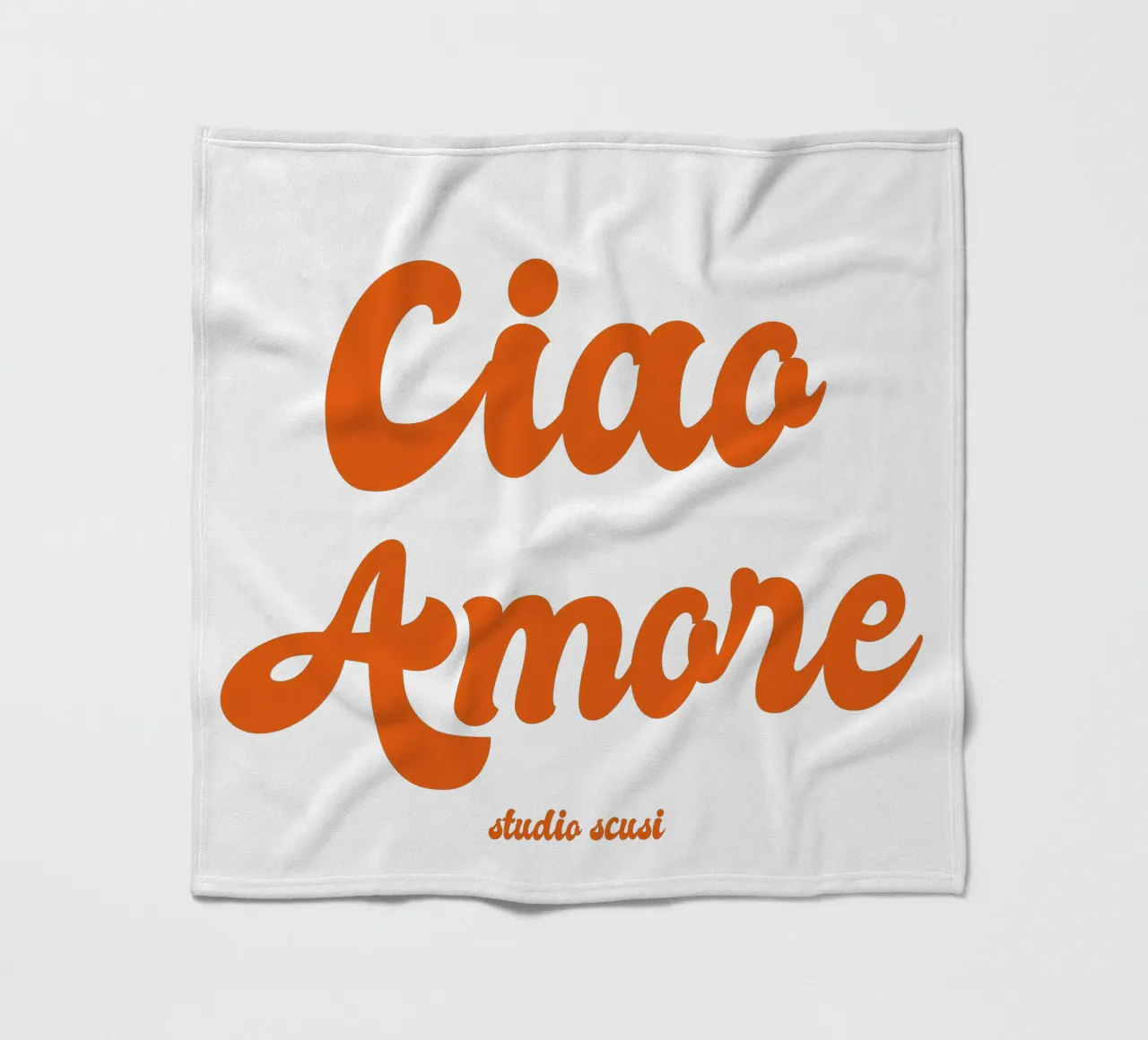 Ciao Amore rosso retro - italienisch verspielt coperta in pile da studio scusi