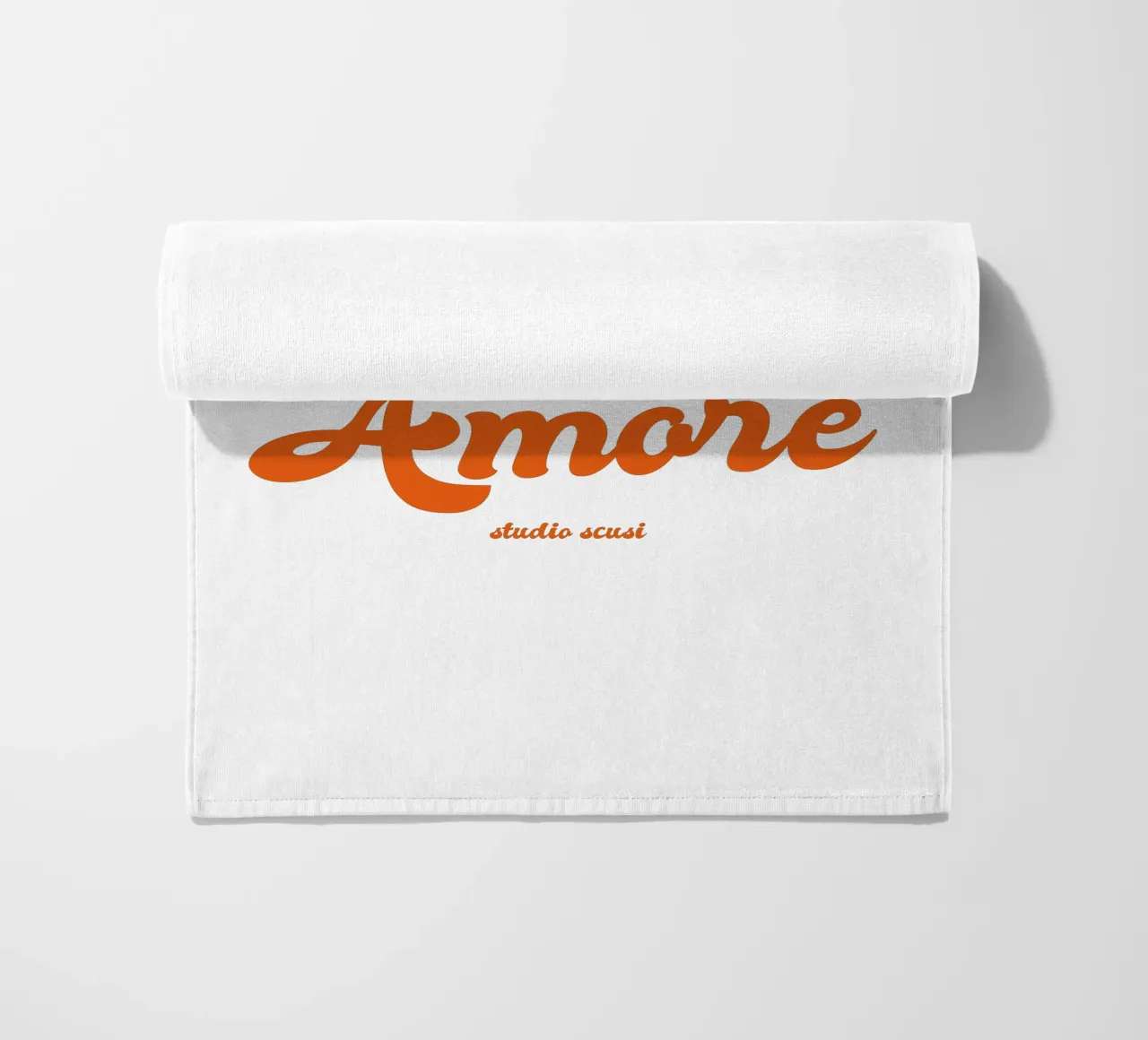 Ciao Amore rosso retro - italienisch verspielt telo mare da studio scusi