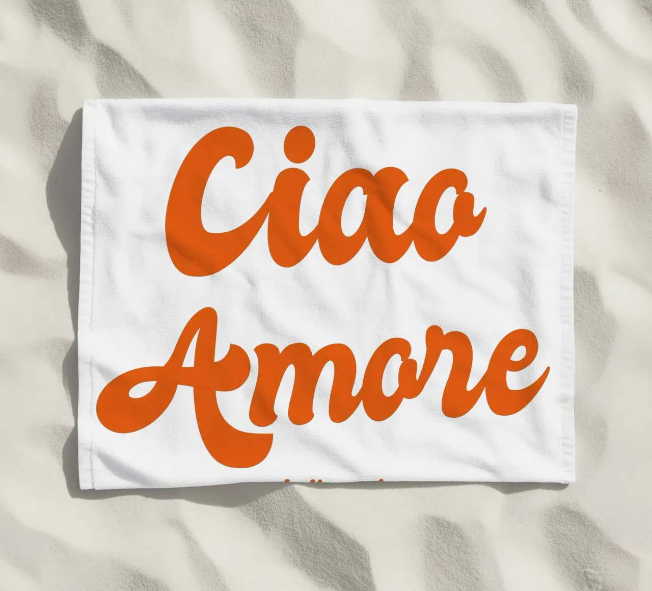 Ciao Amore rosso retro - italienisch verspielt telo mare da studio scusi