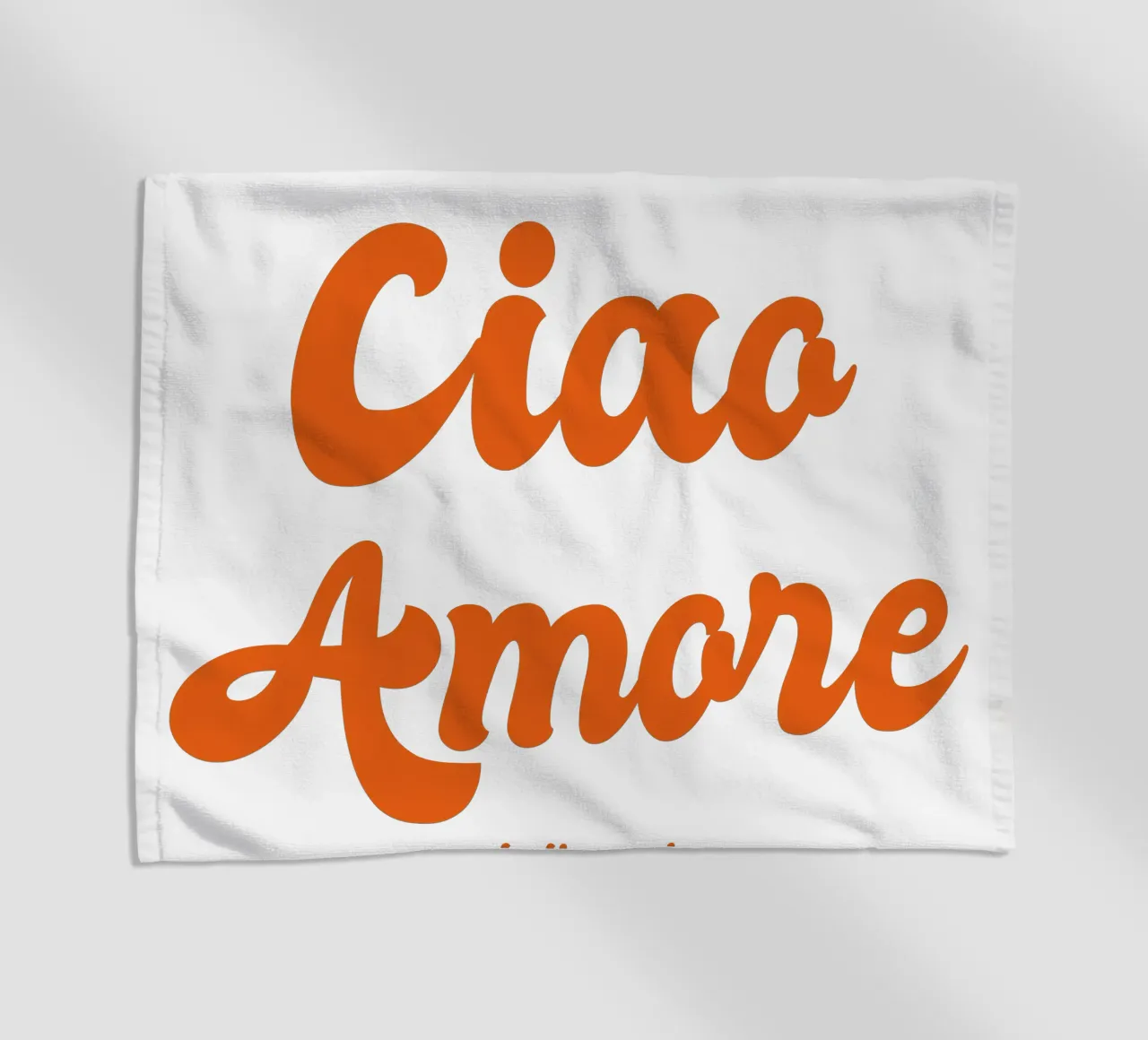 Ciao Amore rosso retro - italienisch verspielt telo mare da studio scusi