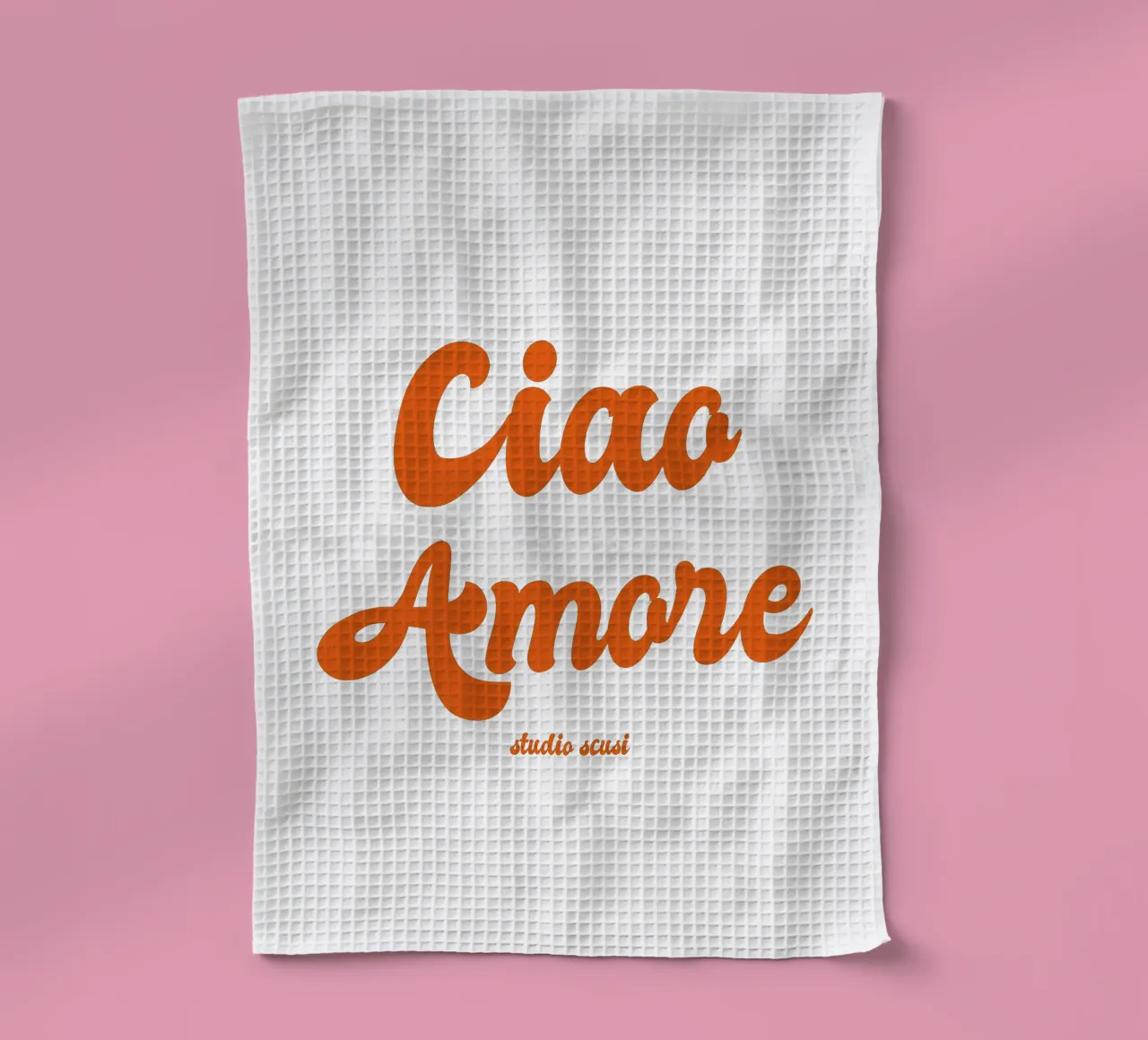Ciao Amore rosso retro - italienisch verspielt canovaccio da cucina da studio scusi