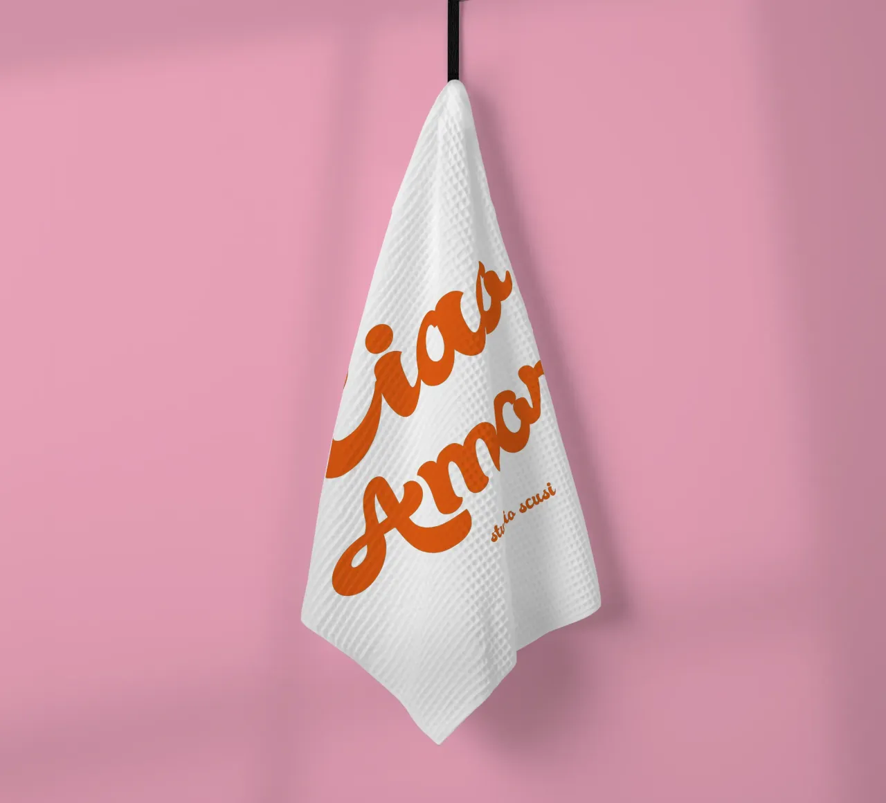Ciao Amore rosso retro - italienisch verspielt canovaccio da cucina da studio scusi