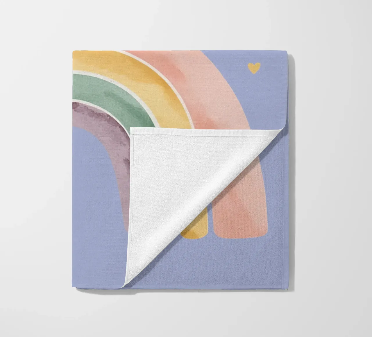 Due simpatici gatti felici che dormono su un arcobaleno telo mare da DesignDoodle