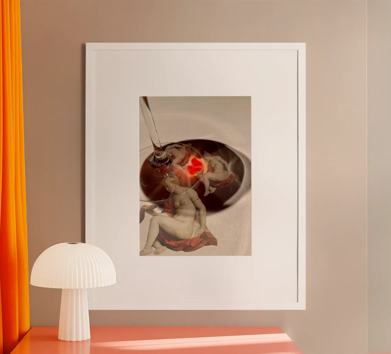 Vino poster con telaio in legno da dekonstruktiv