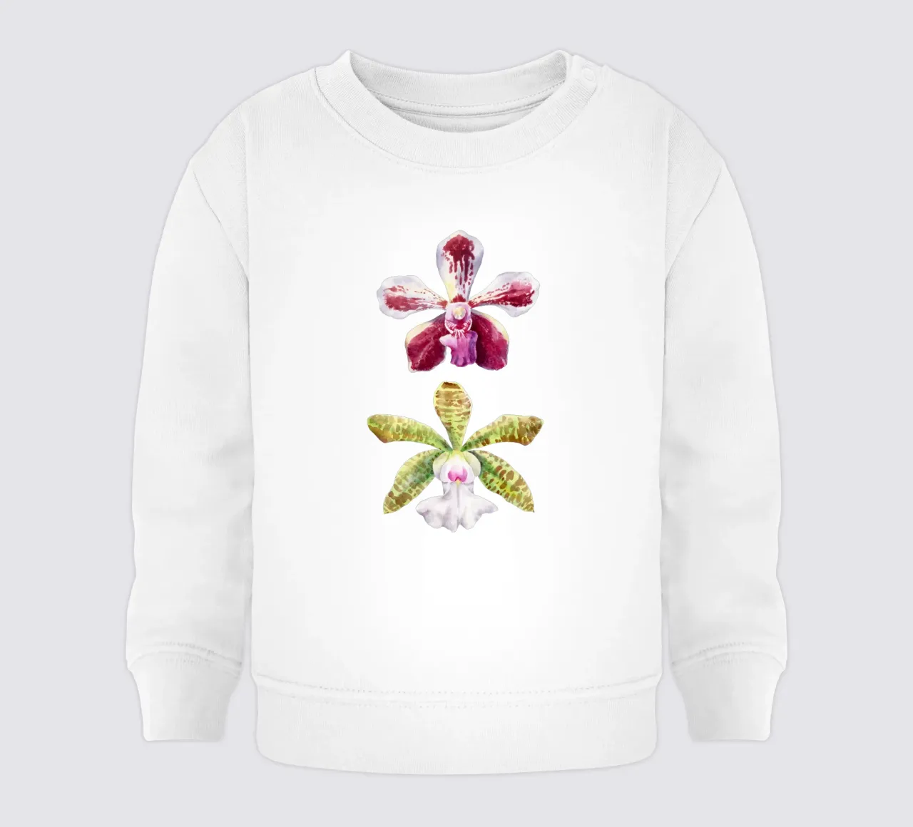 Orchidee Vanda-Loke e Cattleya aclandiae albescens felpa neonato da youdesignme