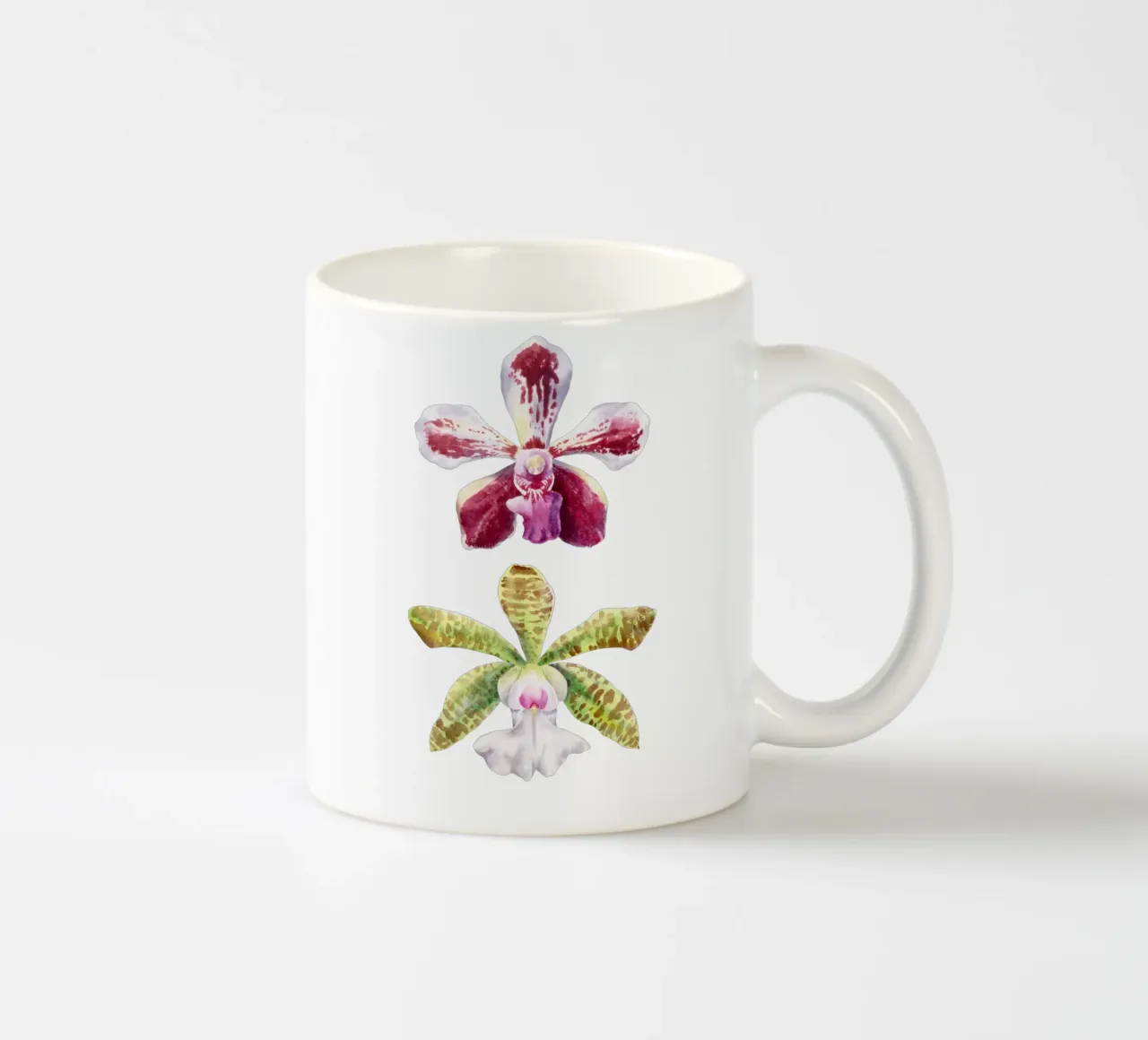 Orchidee Vanda-Loke e Cattleya aclandiae albescens tazza in ceramica da youdesignme