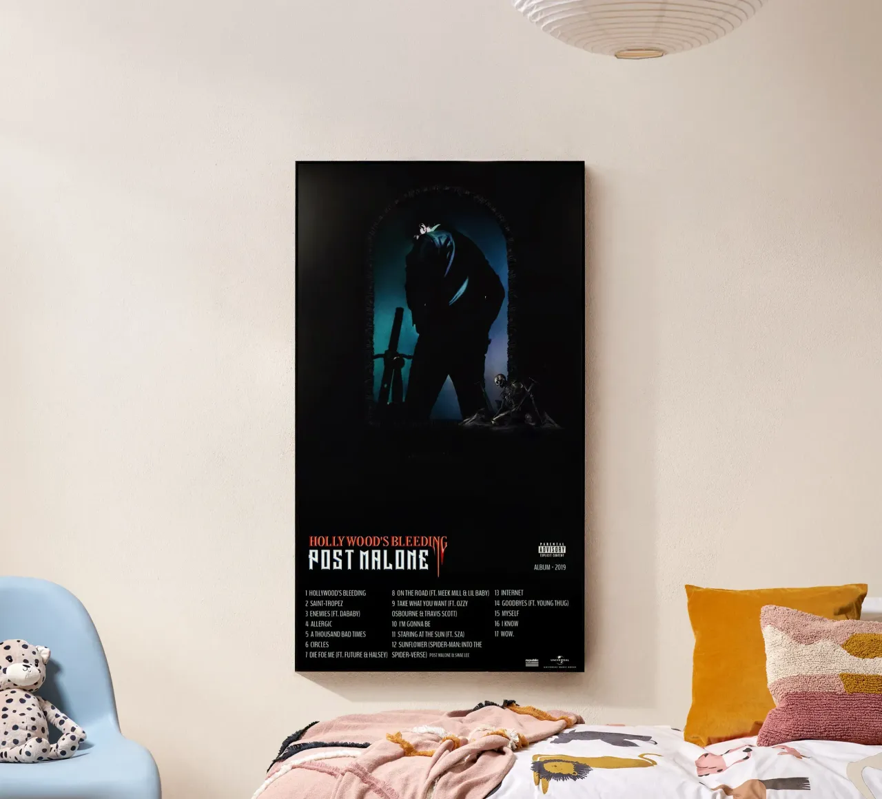 Post Malone Hollywood Bleeding plexiglass da Kuromi Dancuks