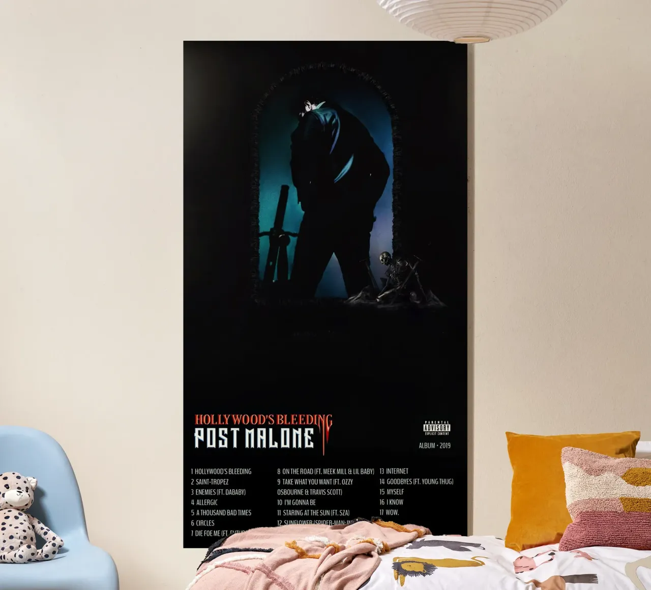 Post Malone Hollywood Bleeding plexiglass da Kuromi Dancuks