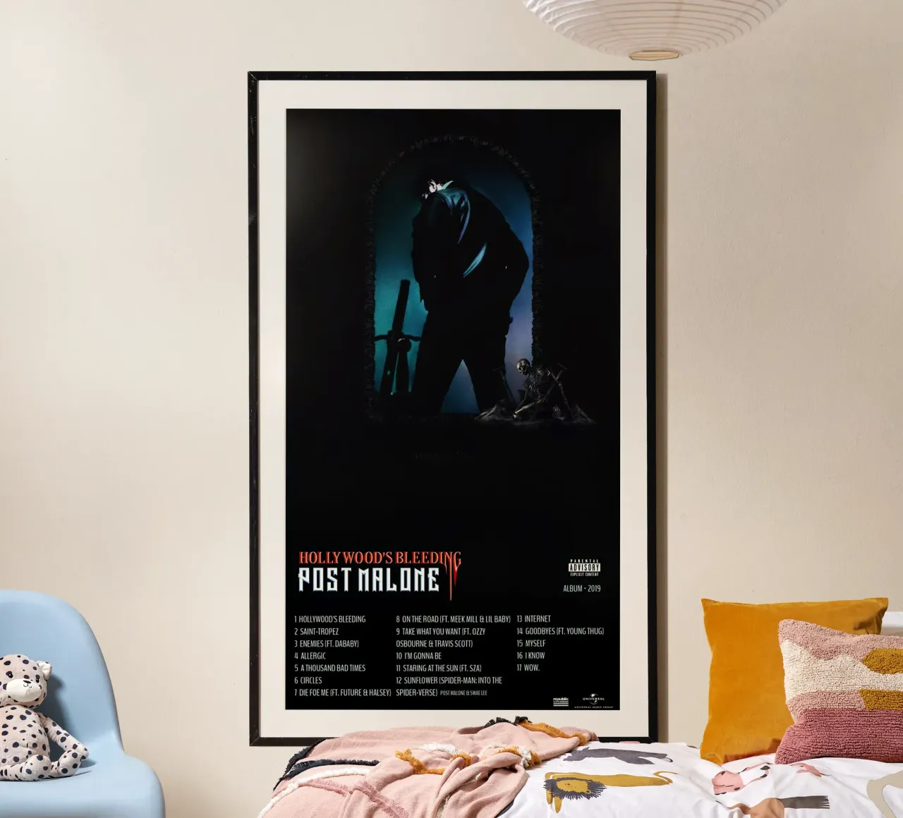 Post Malone Hollywood Bleeding carta hahnemühle da Kuromi Dancuks