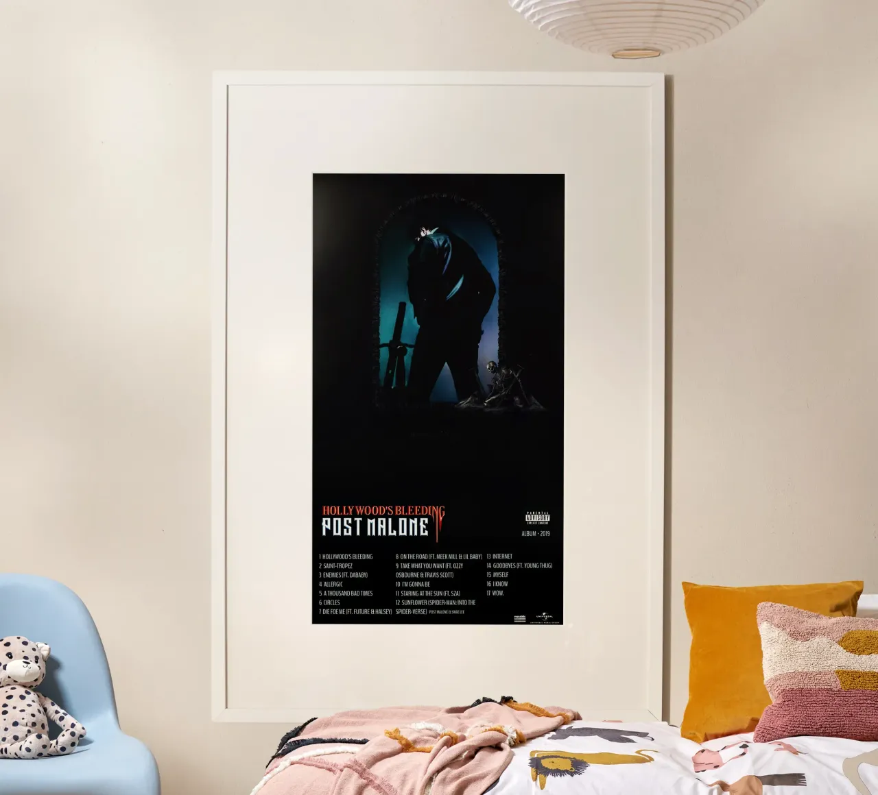 Post Malone Hollywood Bleeding carta hahnemühle da Kuromi Dancuks