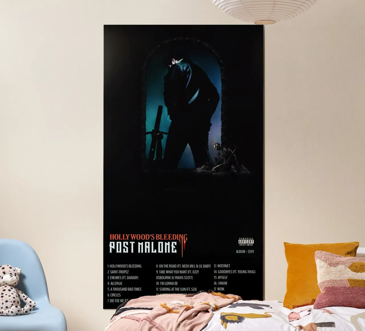 Post Malone Hollywood Bleeding carta hahnemühle da Kuromi Dancuks