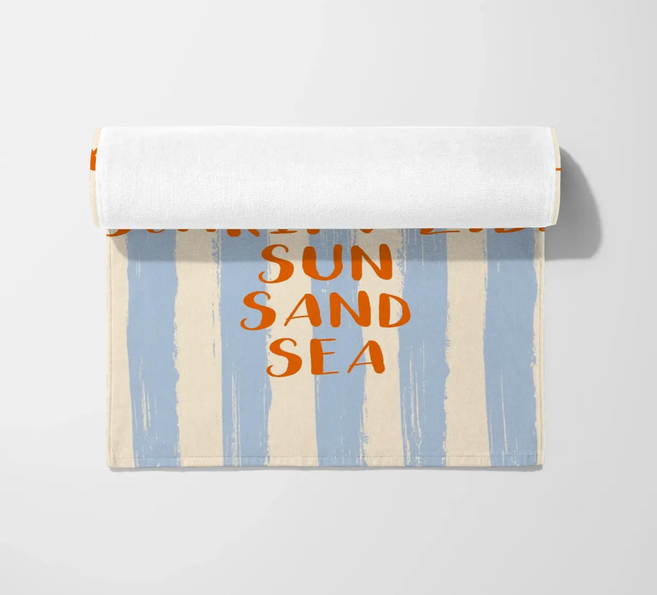 Dein Wunschtext auf gestreiftem Pinselstrich Hintergrund telo mare da Typo Designs