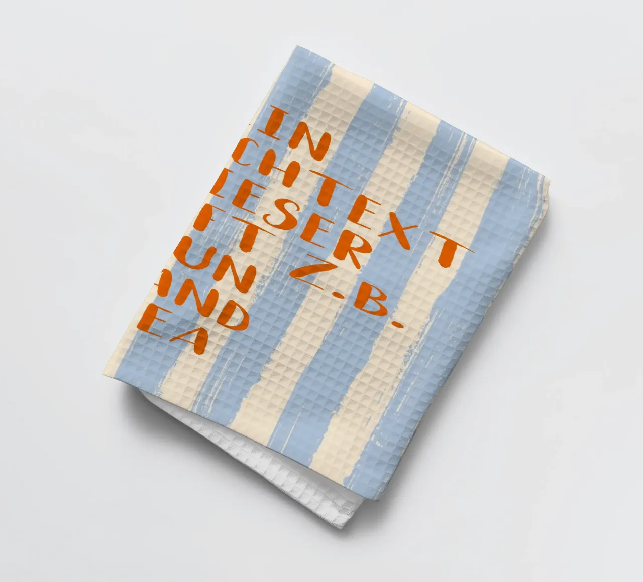 Dein Wunschtext auf gestreiftem Pinselstrich Hintergrund canovaccio da cucina da Typo Designs