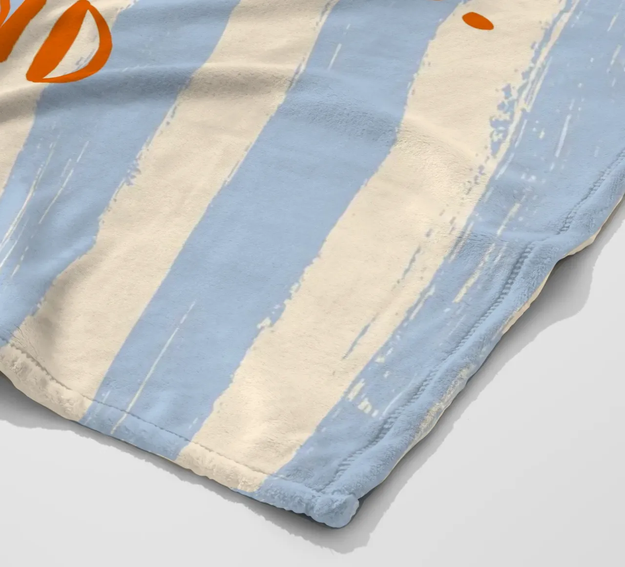 Dein Wunschtext auf gestreiftem Pinselstrich Hintergrund coperta in pile da Typo Designs