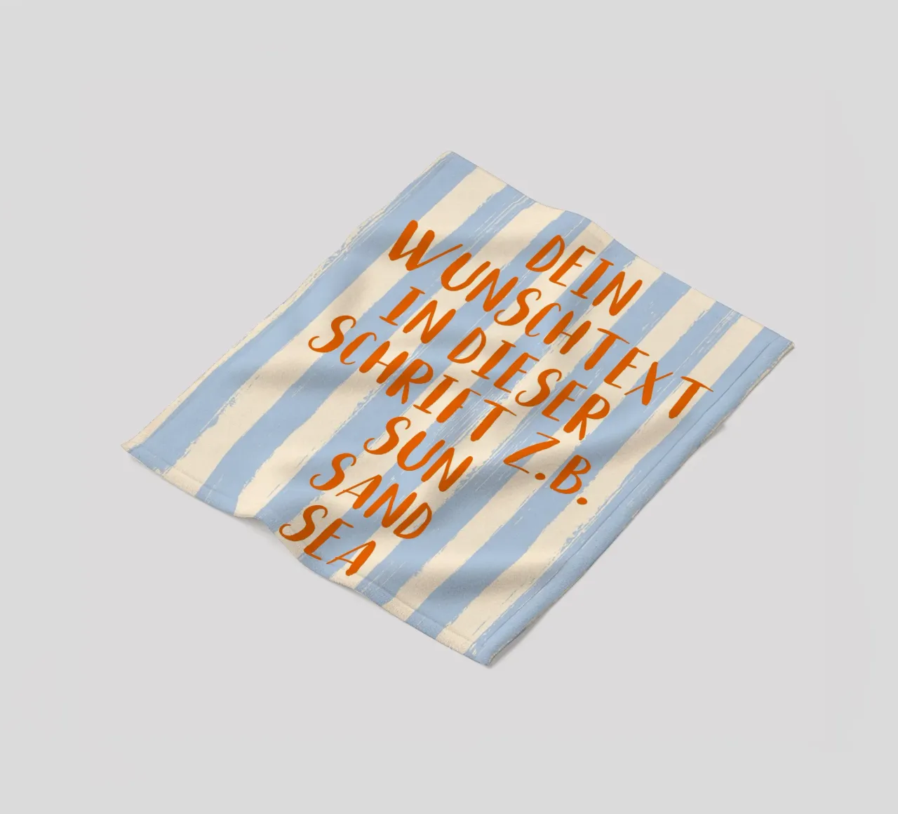 Dein Wunschtext auf gestreiftem Pinselstrich Hintergrund coperta in pile da Typo Designs