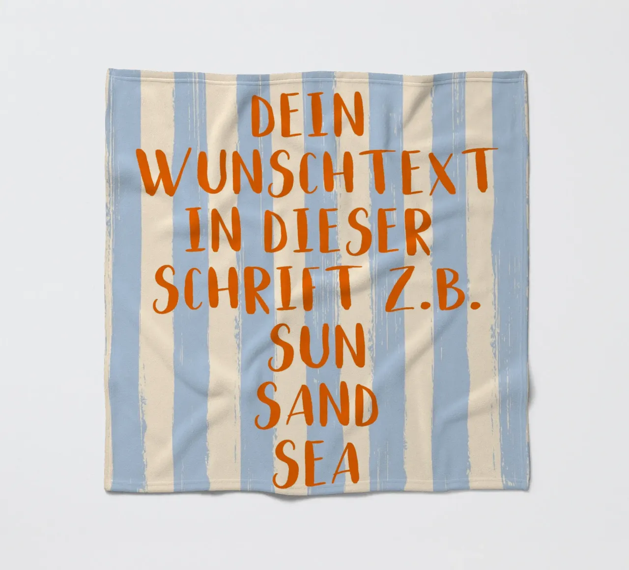 Dein Wunschtext auf gestreiftem Pinselstrich Hintergrund coperta in pile da Typo Designs