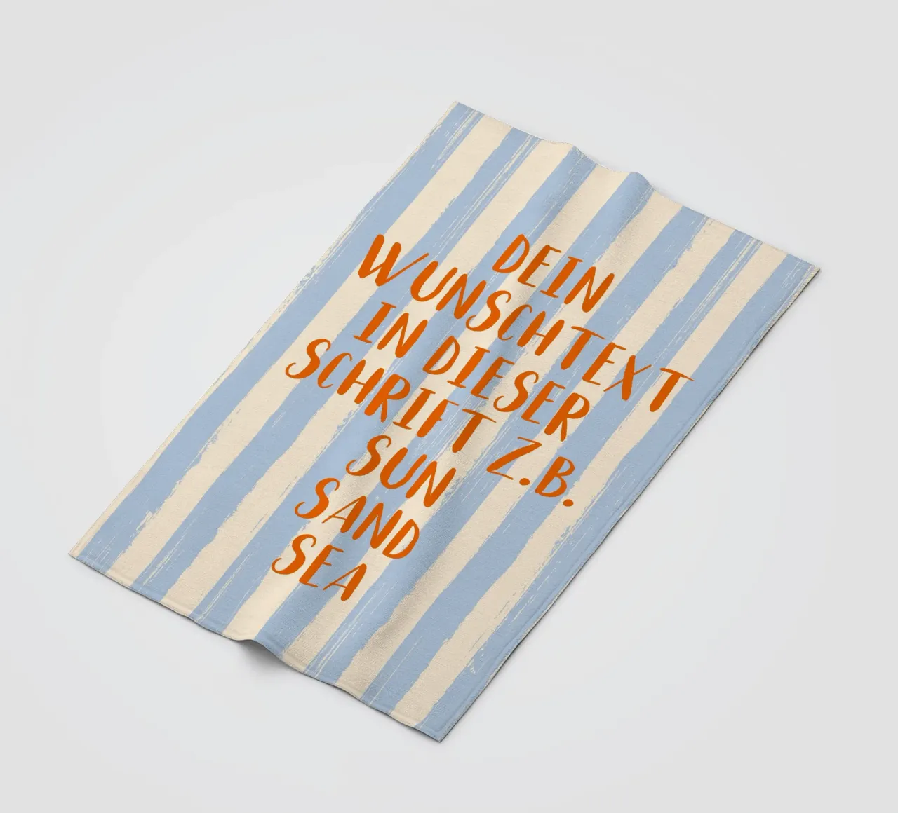 Dein Wunschtext auf gestreiftem Pinselstrich Hintergrund coperta in pile da Typo Designs