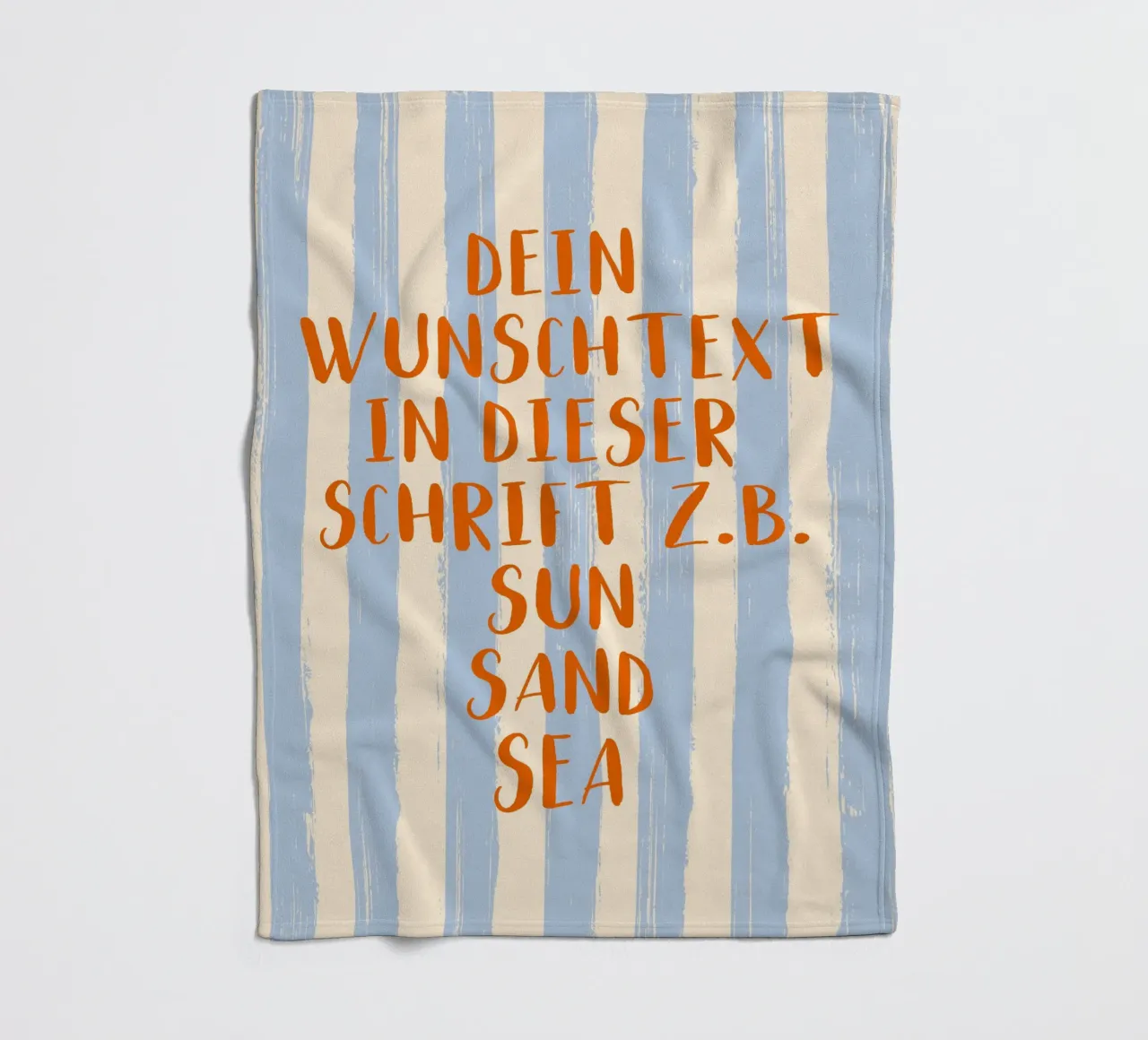 Dein Wunschtext auf gestreiftem Pinselstrich Hintergrund coperta in pile da Typo Designs