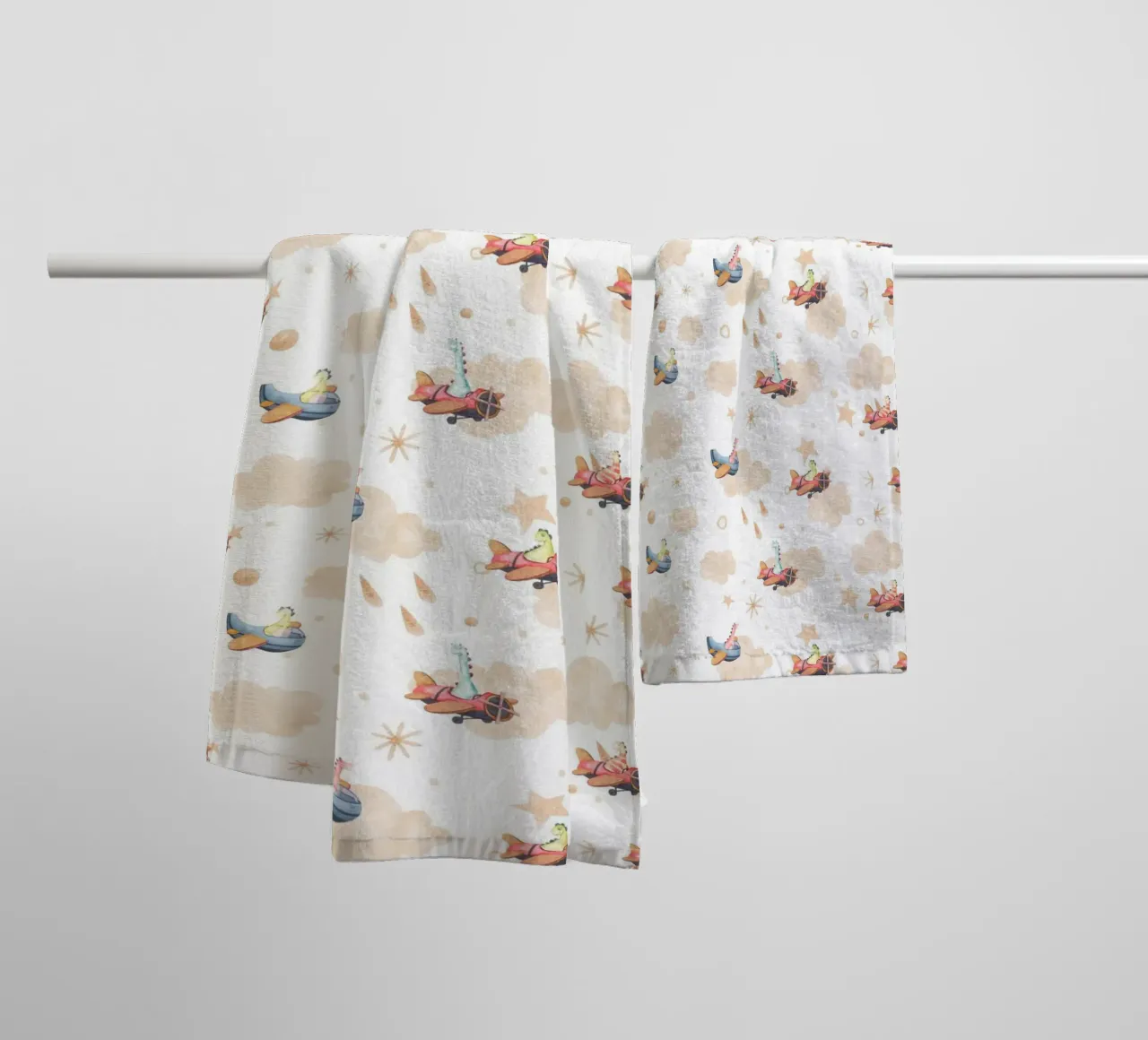 Modello di dinosauro per bambini asciugamano da bagno da The joy of home