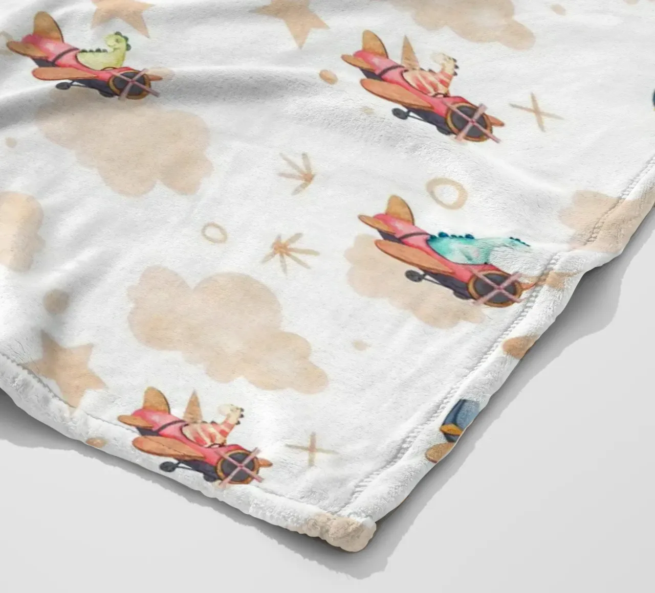 Modello di dinosauro per bambini coperta in pile da The joy of home