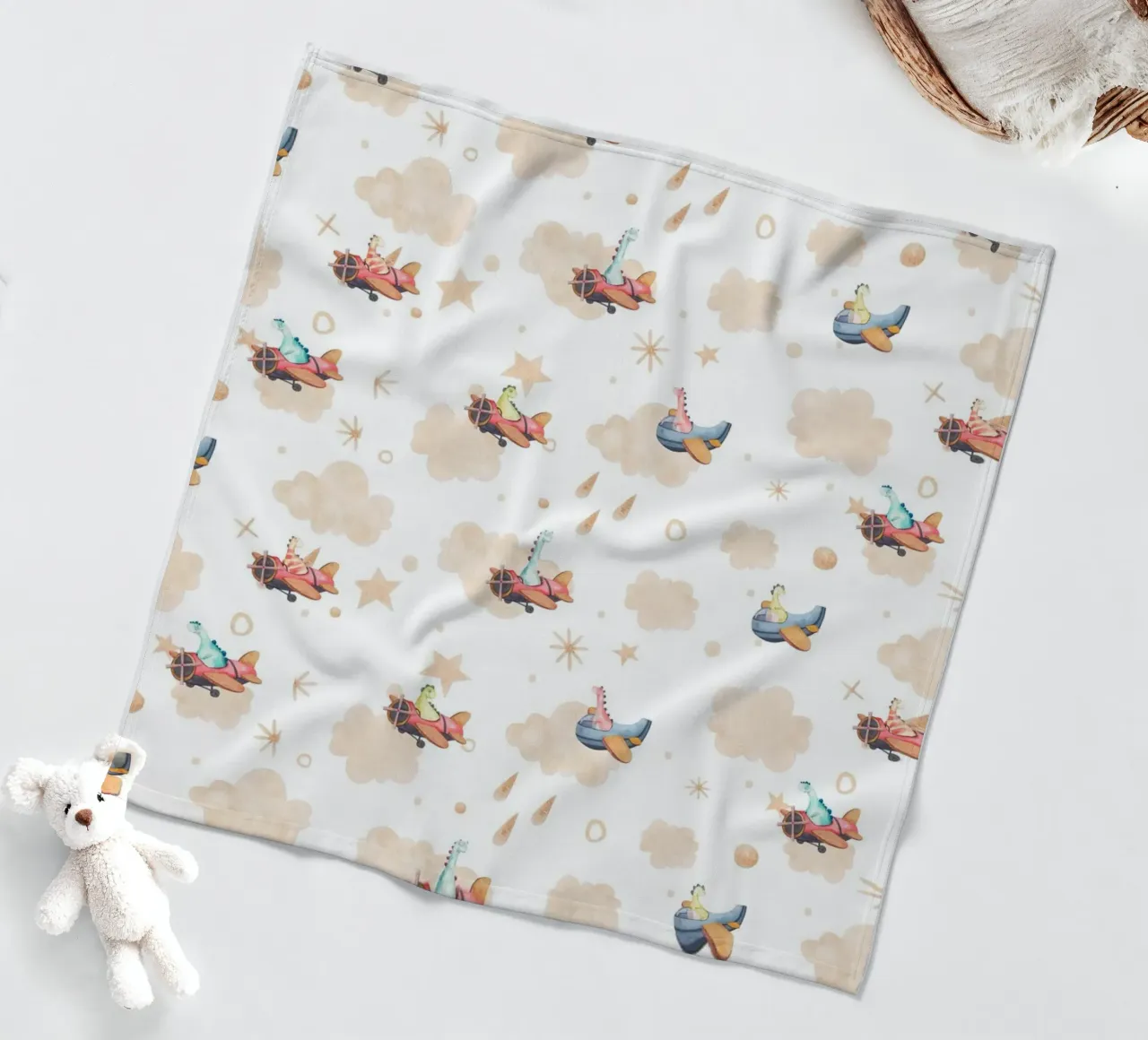 Modello di dinosauro per bambini coperta in pile da The joy of home