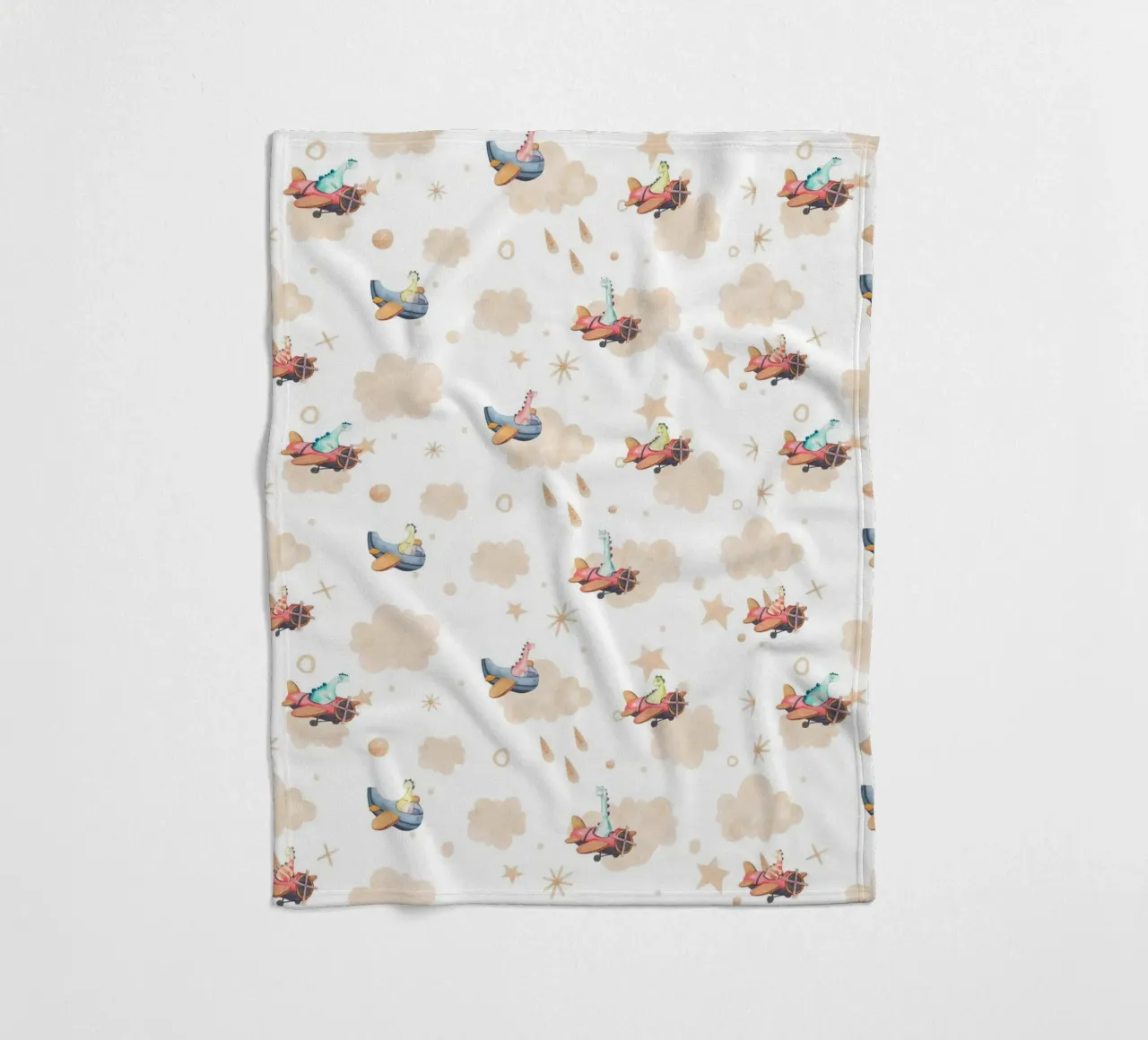 Modello di dinosauro per bambini coperta in pile da The joy of home