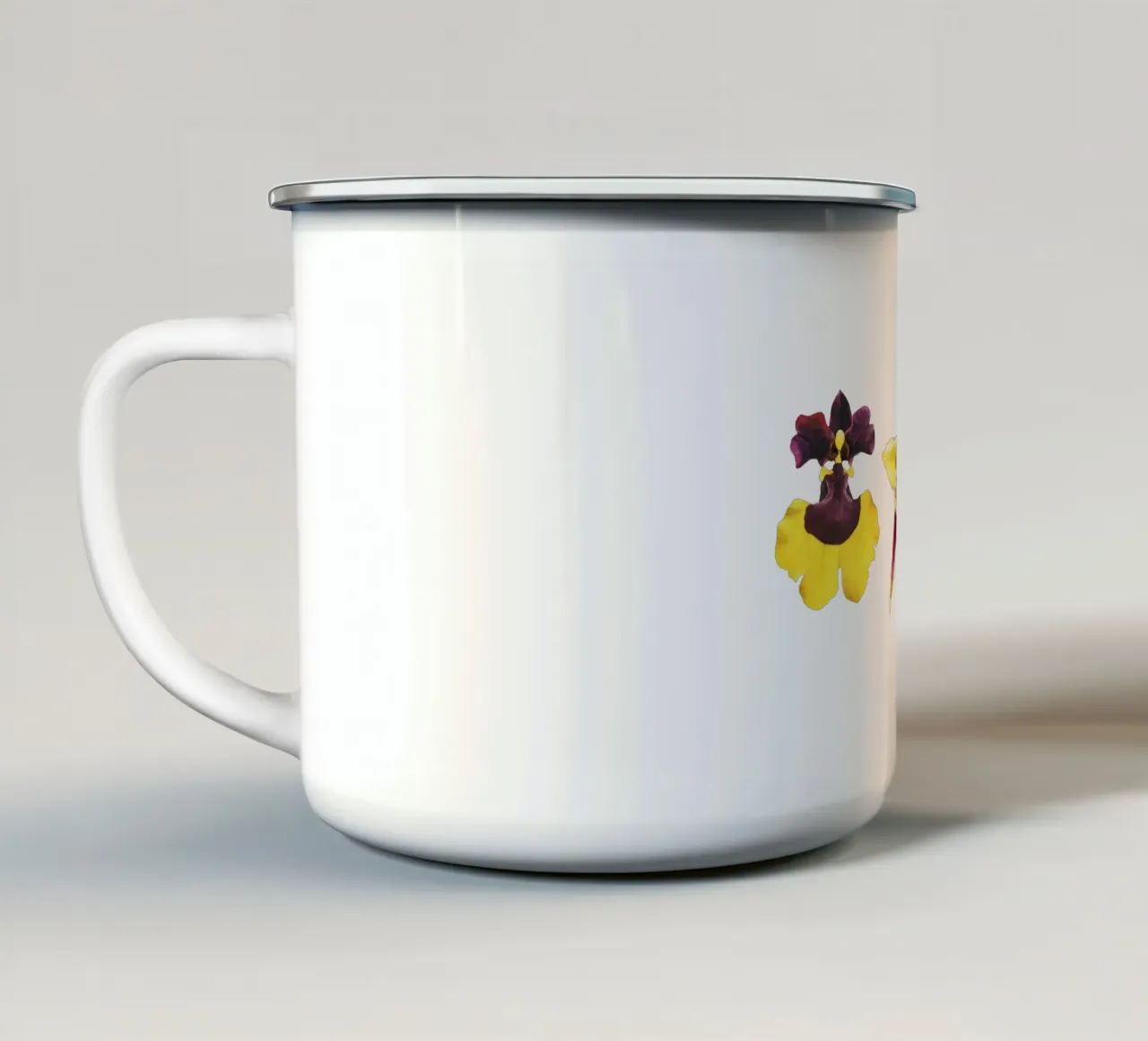 3 Orchideen Emaille Tasse von youdesignme
