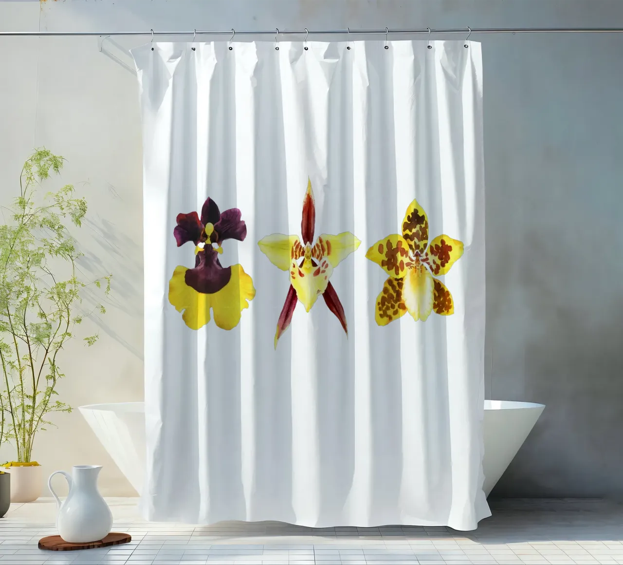 3 Orchidee tenda da doccia da youdesignme