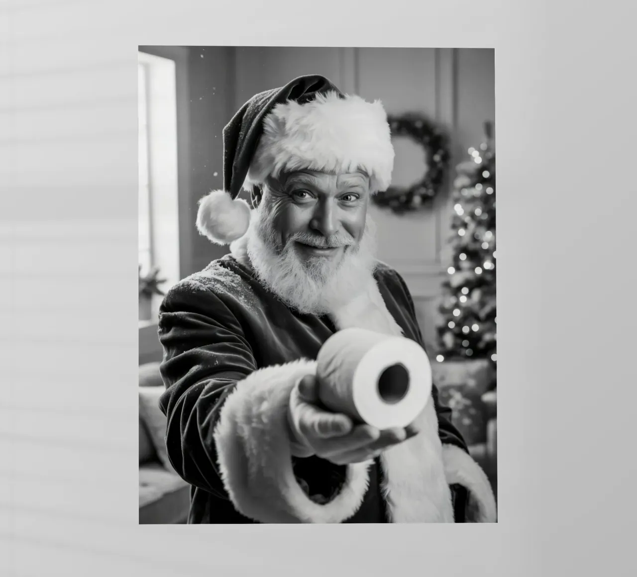 Babbo Natale ti regala la pergamena - Natale con senso dell'umorismo pellicola backlit da Plain Thoughts