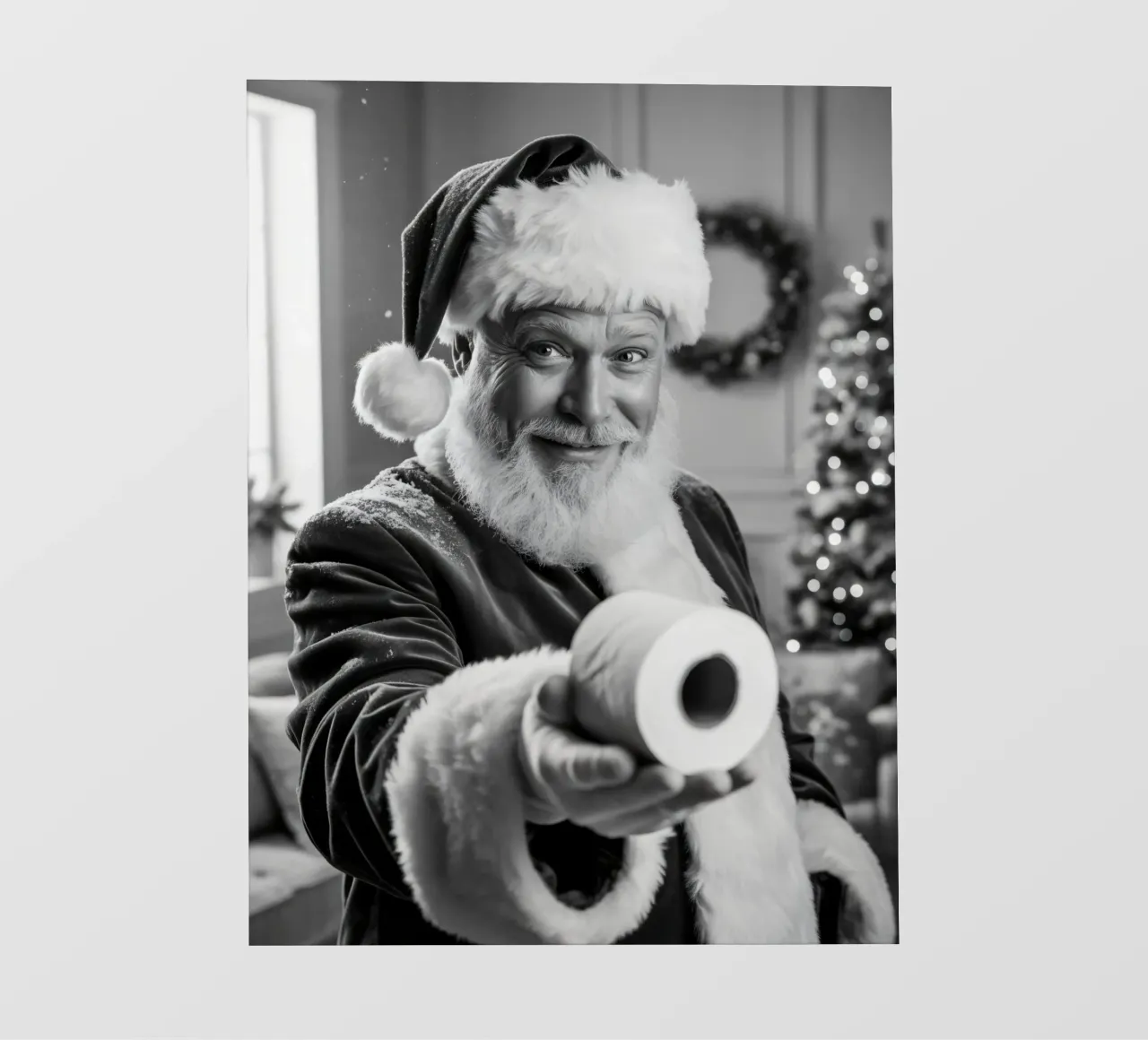 Babbo Natale ti regala la pergamena - Natale con senso dell'umorismo pellicola backlit da Plain Thoughts