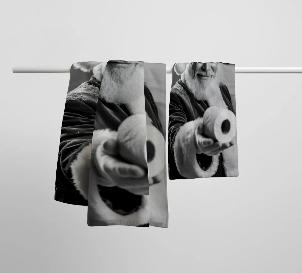 Santa gives you the scroll - Christmas with a sense of humour towel by Plain Thoughts